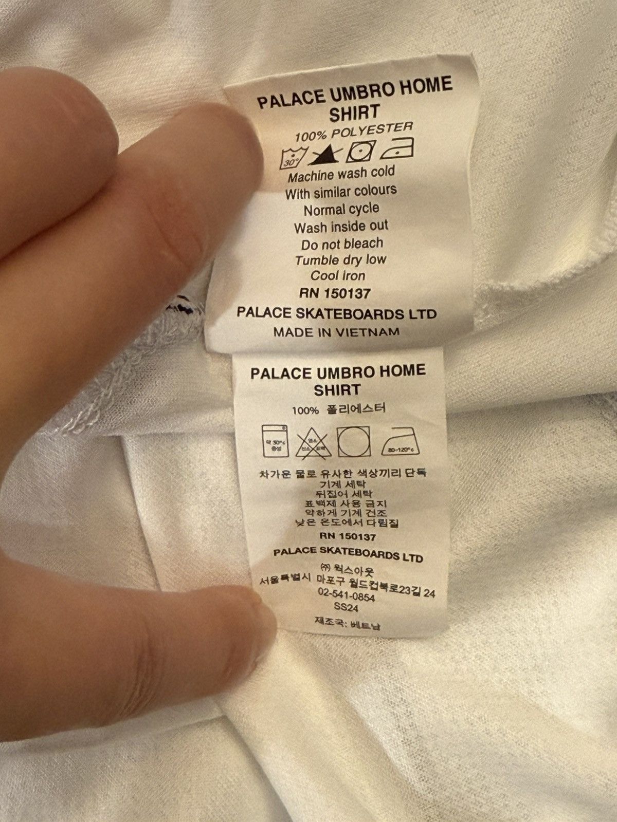 Palace × Umbro Palace x Umbro Home Shirt (White) Size US L / EU 52-54 / 3 - 8 Thumbnail