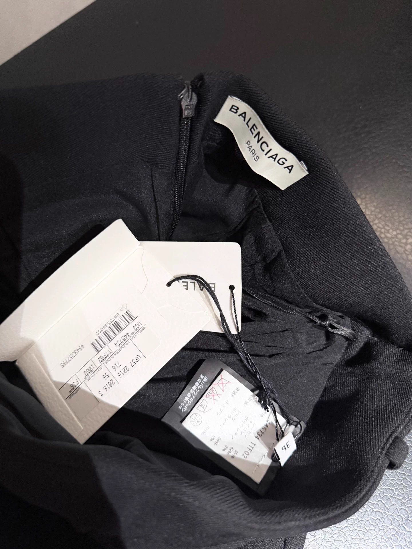 Balenciaga Balenciaga FW16 double-layered A-line suit skirt black FR36 Size XS / US 0-2 / IT 36-38 - 3 Thumbnail