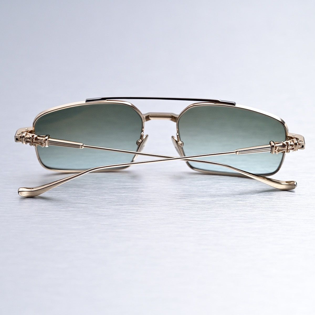 Chrome Hearts CHROME HEARTS LICK'N GOLD PLATED - SHINY SILVER SUNGLASSES Size ONE SIZE - 10 Thumbnail