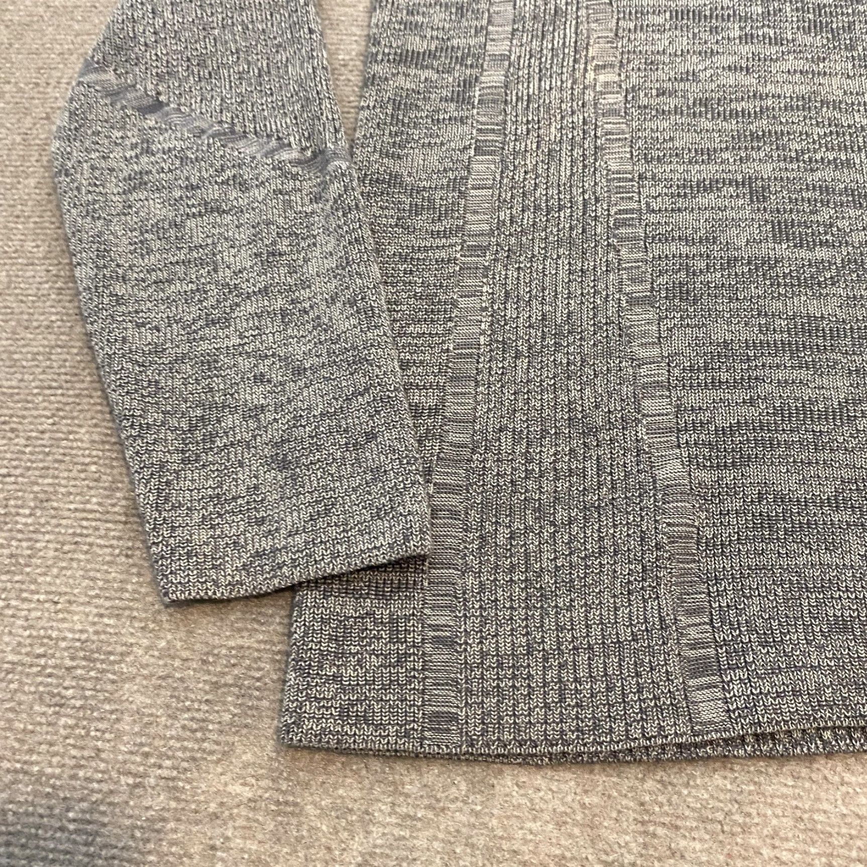 Vince Vince Sweater Womens Large Gray Marled Cotton Blend Crewneck Knit Pullover Size L / US 10 / IT 46 - 3 Thumbnail