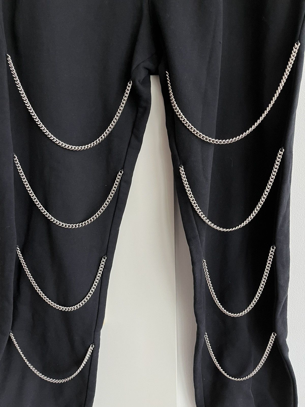 Celine × Hedi Slimane Super Runway RARE Celine By Hedi Chain Sweatpants Brand New Size US 35 - 3 Thumbnail