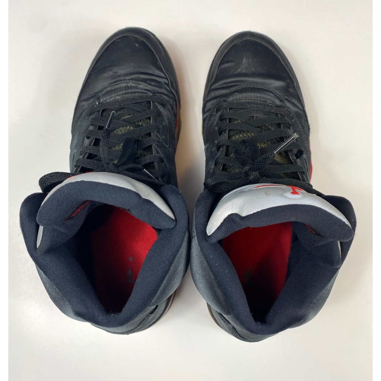 Jordan Brand Nike Air Jordan 5 Retro Satin Bred Main Selling Point Sneaker Mens US 12 Black 136027-006 2018 Size ONE SIZE - 7 Thumbnail