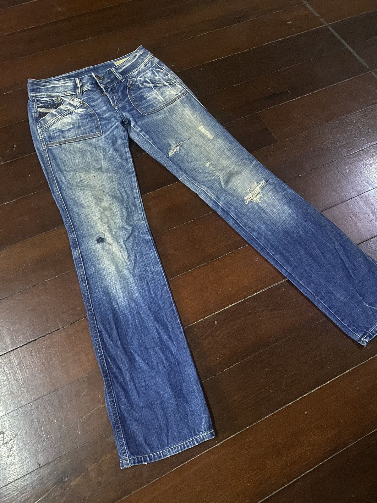 Designer × Diesel Fire 🔥 DIESEL RECKFLY made in italy distressed nice faded Size 30" / US 8 / IT 44 - 2 Thumbnail