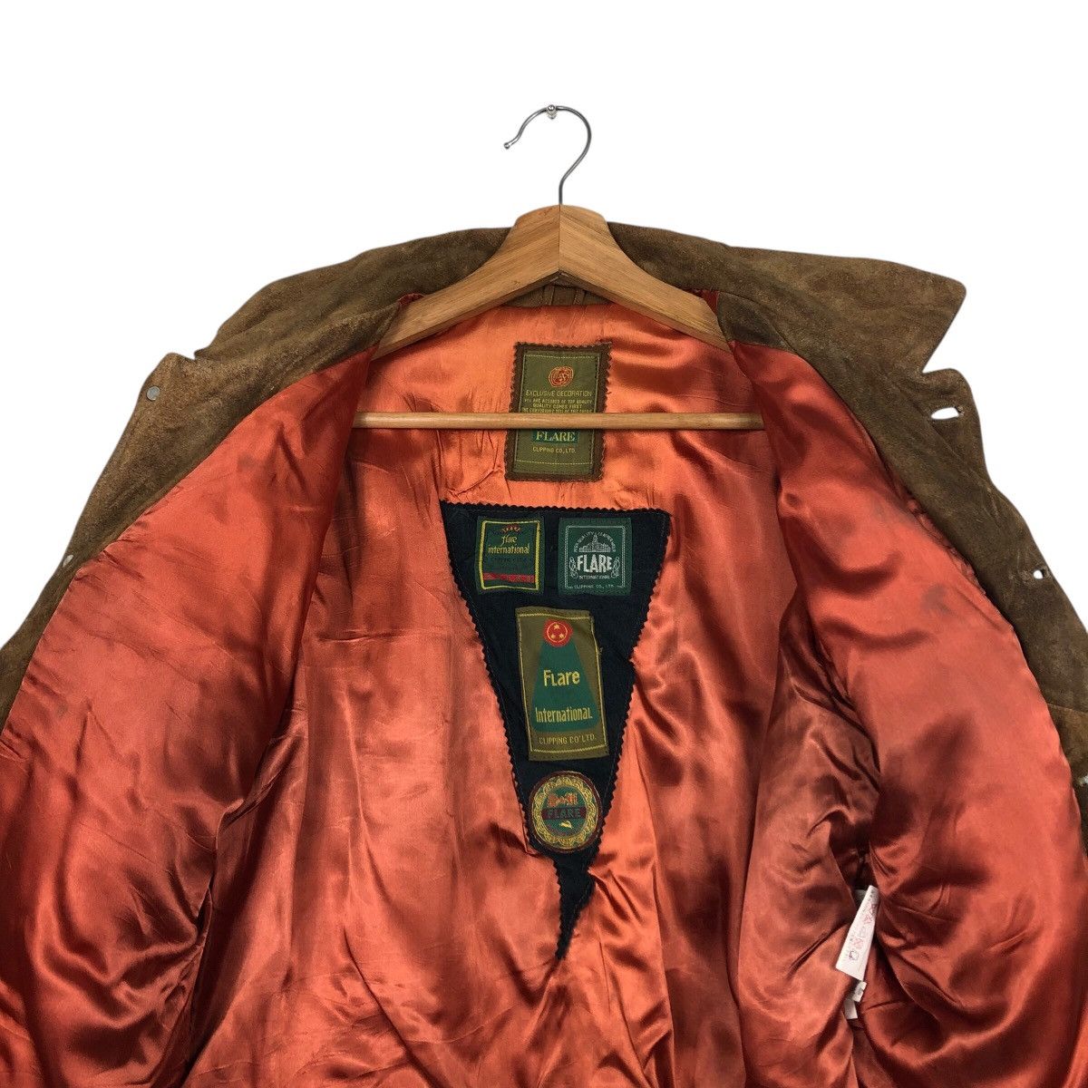 Issey Miyake 📌Vintage Biker Leather Jacket Flare Big Logo Lining Size US M / EU 48-50 / 2 - 15 Thumbnail