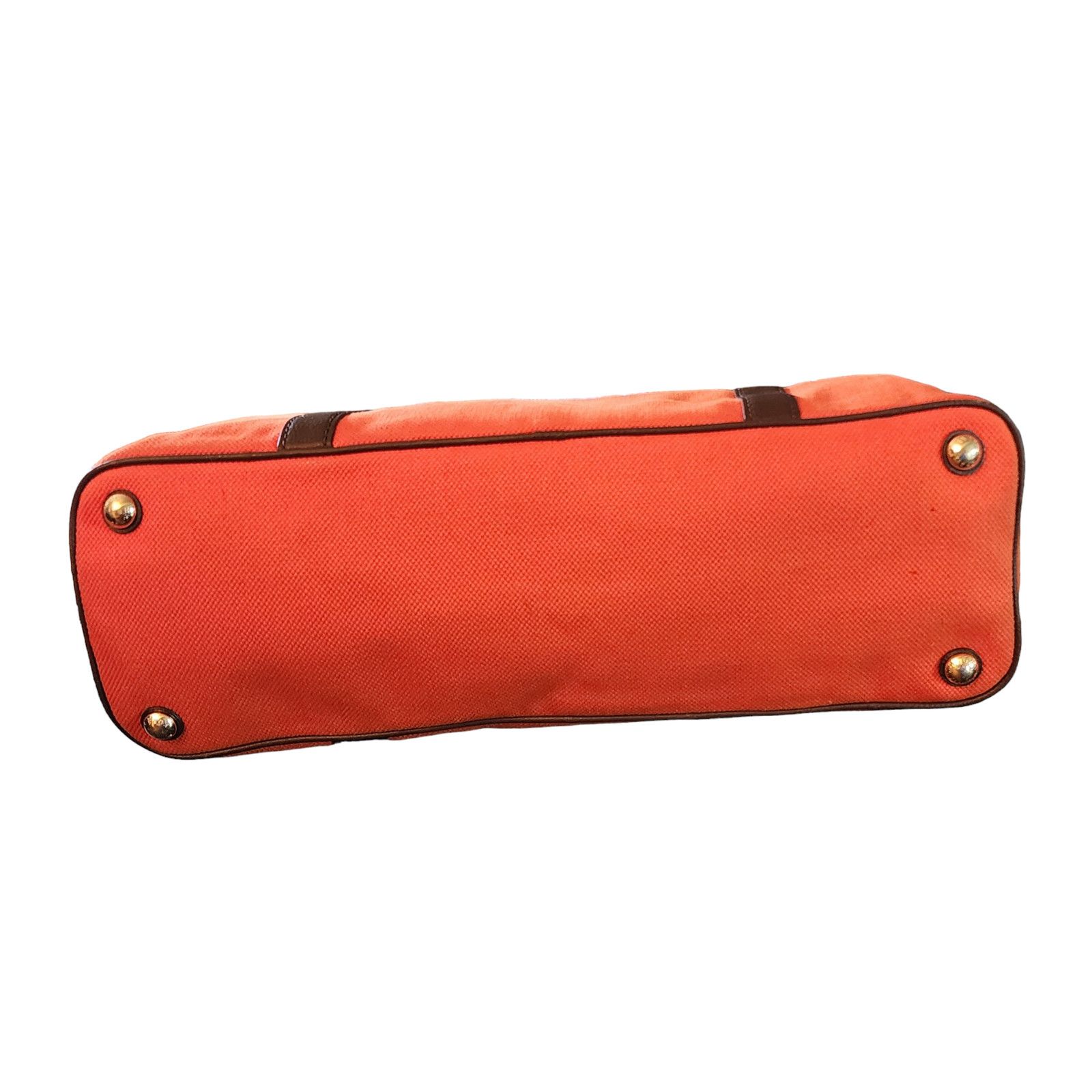 Michael Kors Michael Kors canvas and brown leather XL tote orange. Size ONE SIZE - 5 Thumbnail