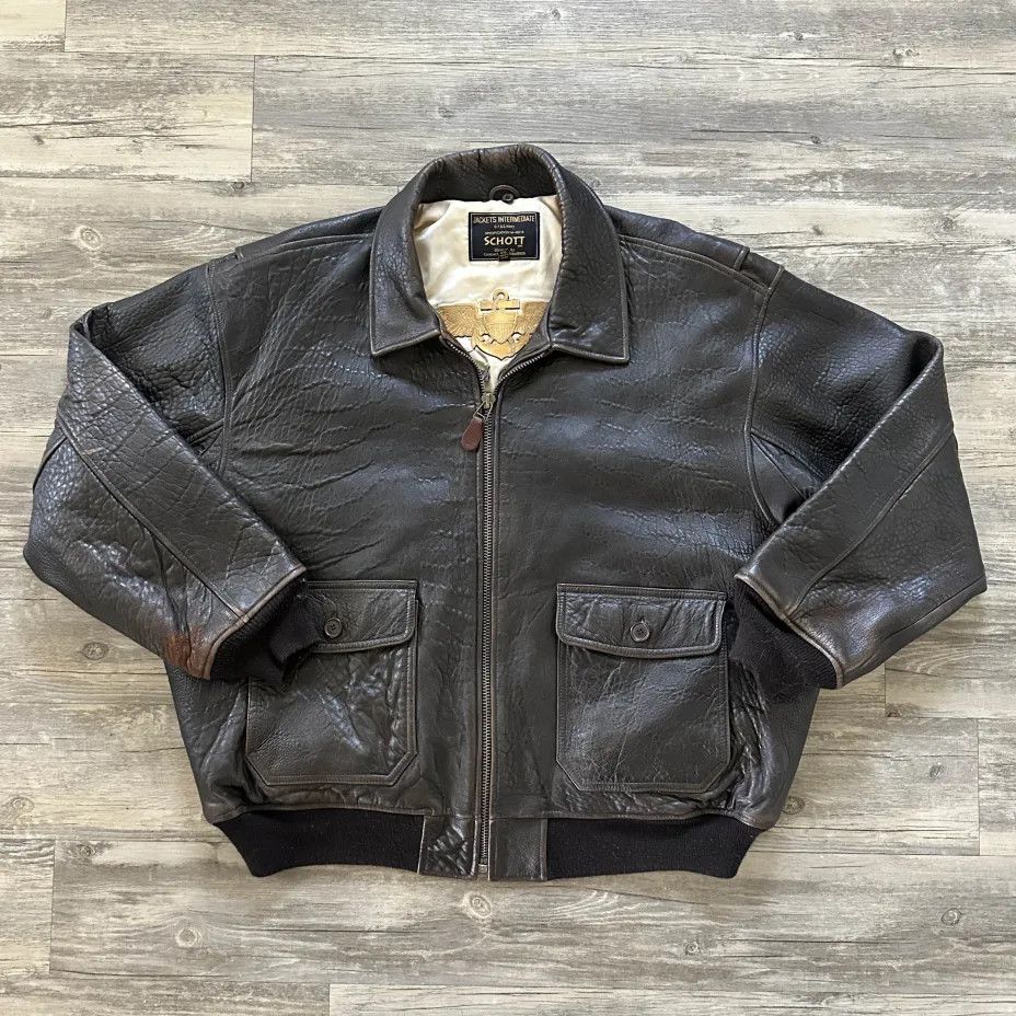 Schott Vintage Schott G-1 M-422 B Wings Of Gold Bomber Jacket 4XL Size US XXL / EU 58 / 5 - 1 Thumbnail