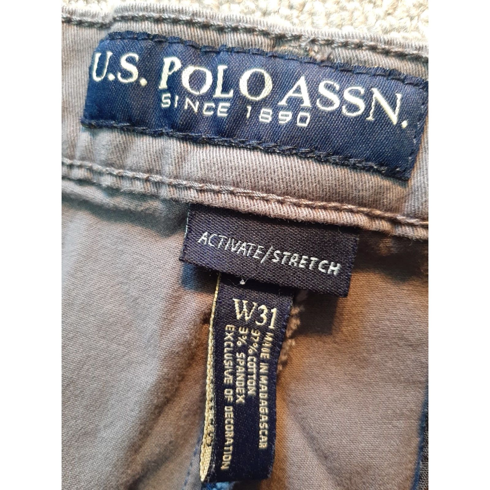 Vintage U.S. Polo Assn. Shorts Mens 32" Waist Gray Cargo 34 Regular Size US XS / EU 42 / 0 - 4 Thumbnail