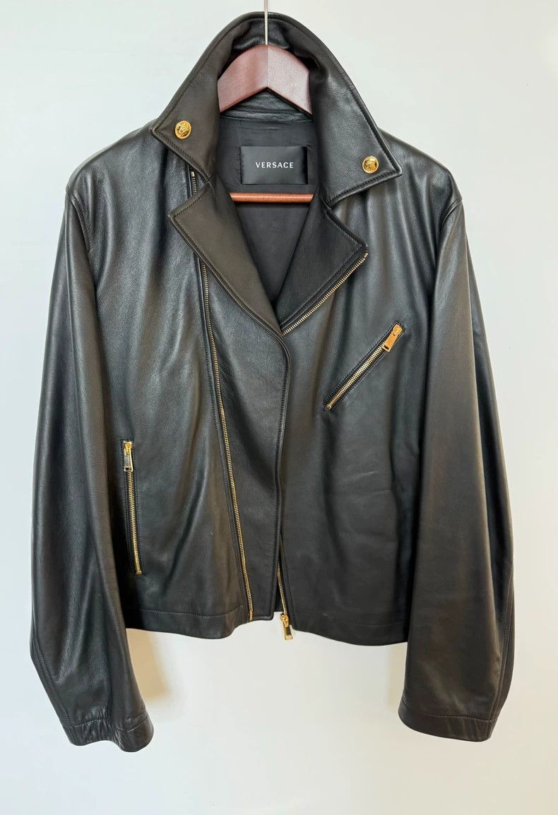 Versace Versace Medusa zip-zip biker leather jacket Size US L / EU 52-54 / 3 - 5 Thumbnail