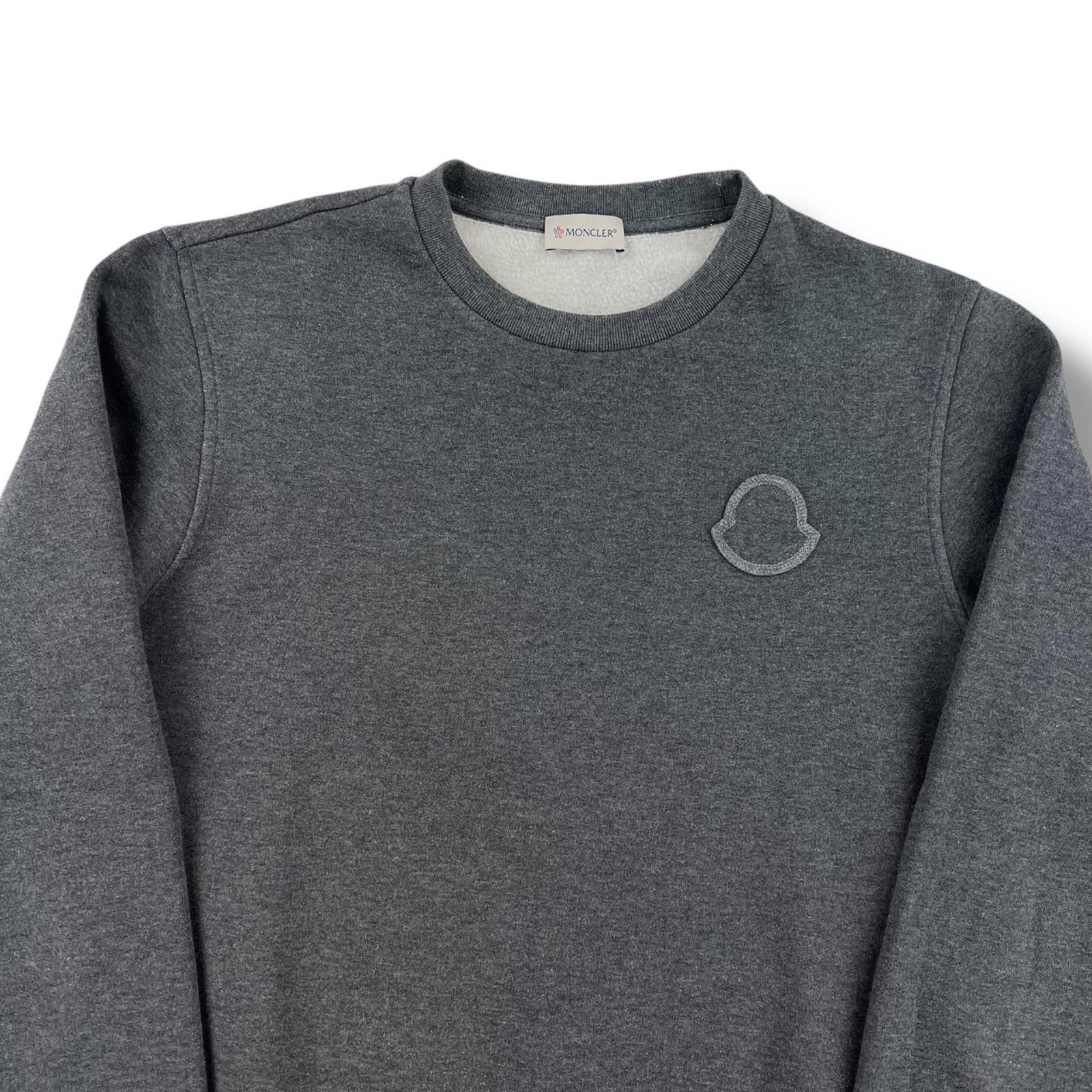 Moncler Moncler Grey Outline Logo Sweatshirt Size US S / EU 44-46 / 1 - 1 Thumbnail