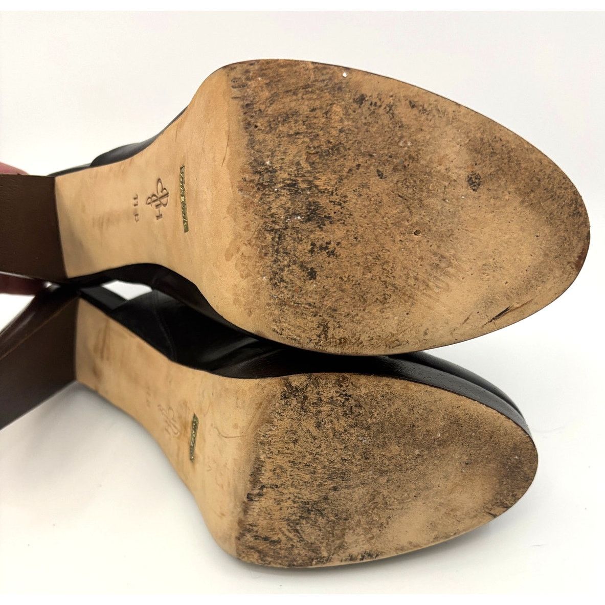 Cole Haan Size 11| COLE HAAN Black Leather Nike Air Platform Clog Mule Size US 11 / IT 41 - 3 Thumbnail