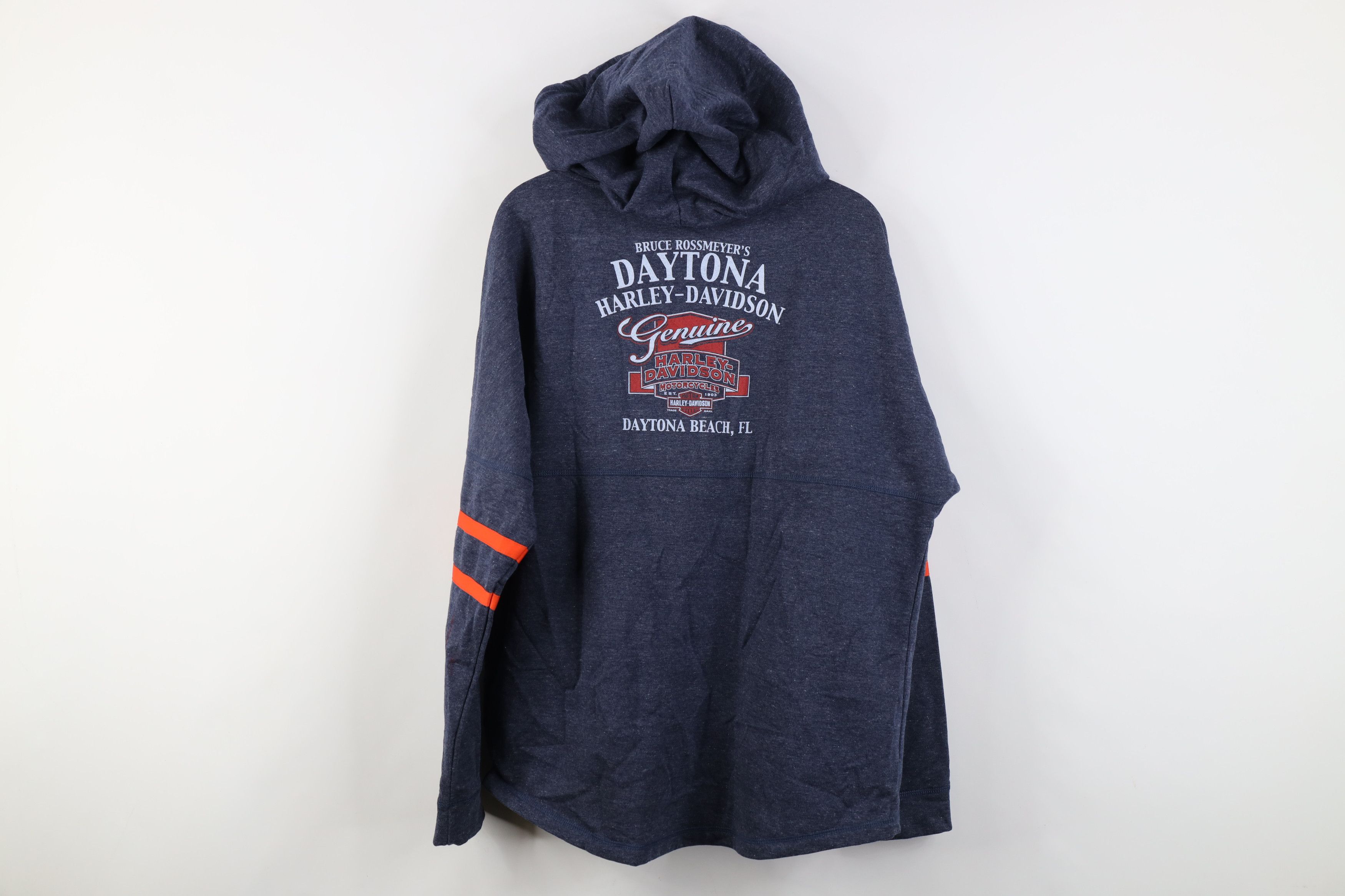 Harley Davidson Vintage Y2K Harley Davidson Script Hoodie Sweatshirt Blue Size L / US 10 / IT 46 - 13 Thumbnail