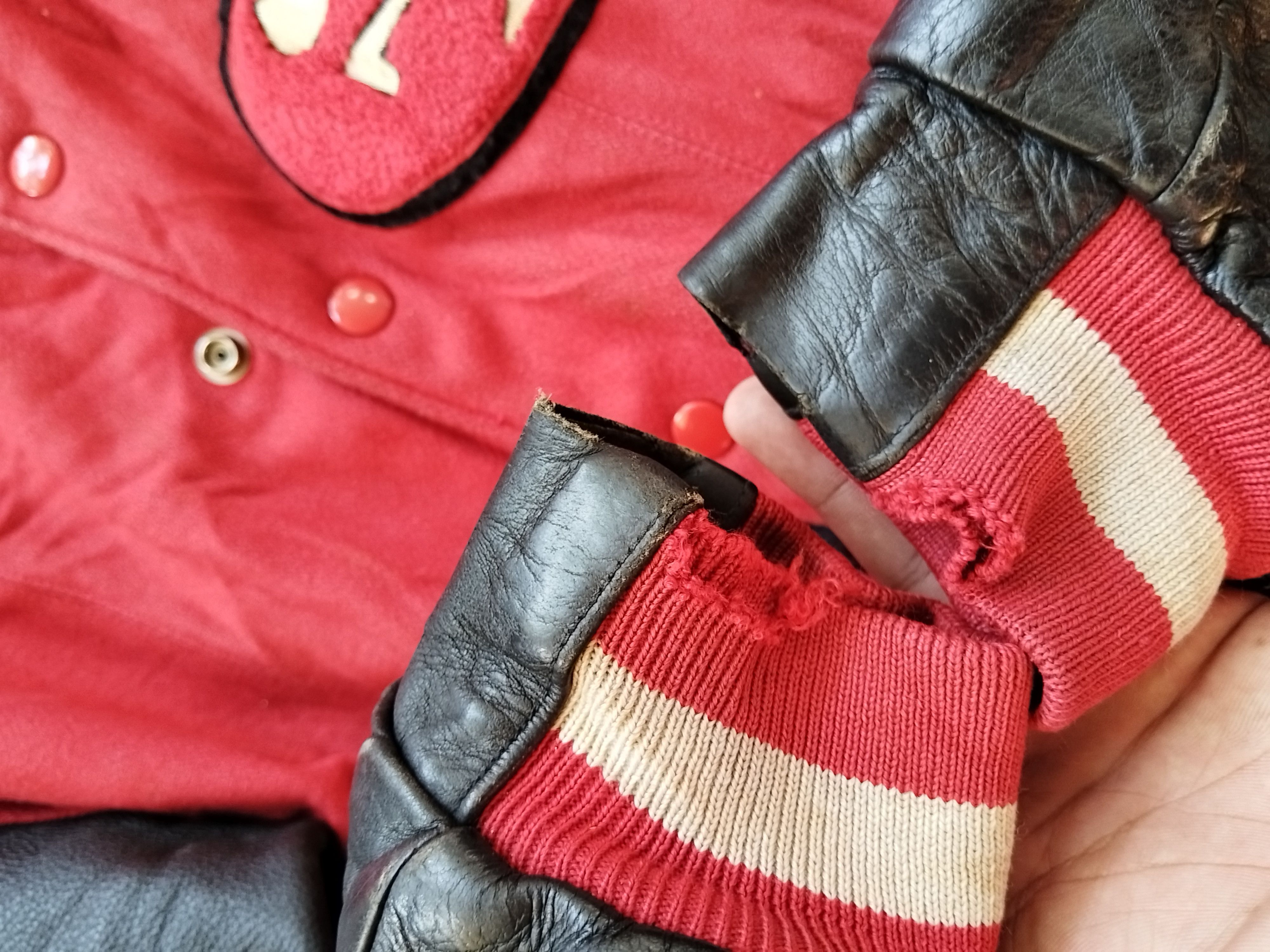 NFL Vintage 49ers varsity leather sleeve jacket Size US M / EU 48-50 / 2 - 6 Thumbnail