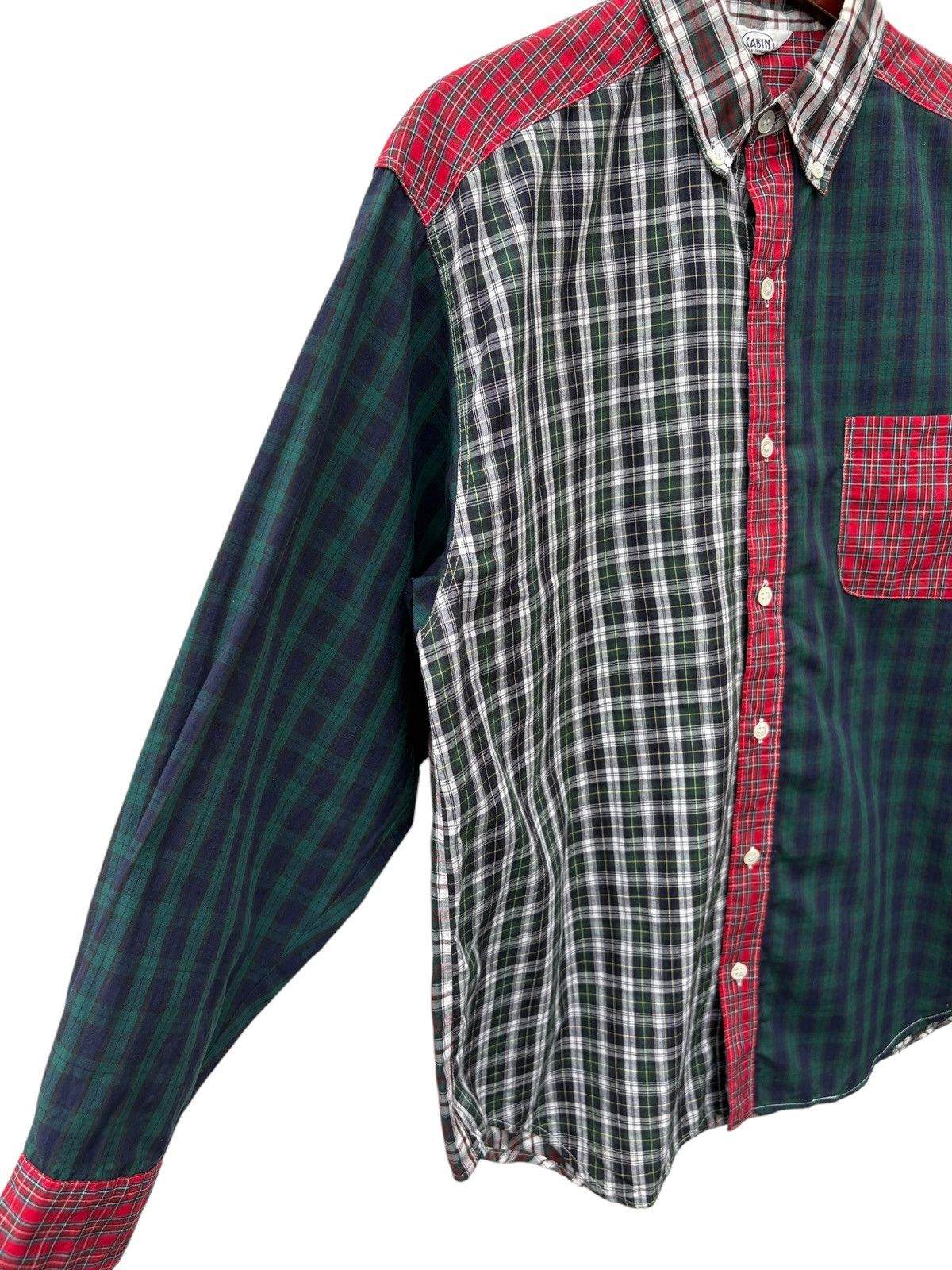 Japanese Brand Japan Brand Cabin Checked Tartan Multicolor Patchwork Shirt Size US M / EU 48-50 / 2 - 3 Thumbnail