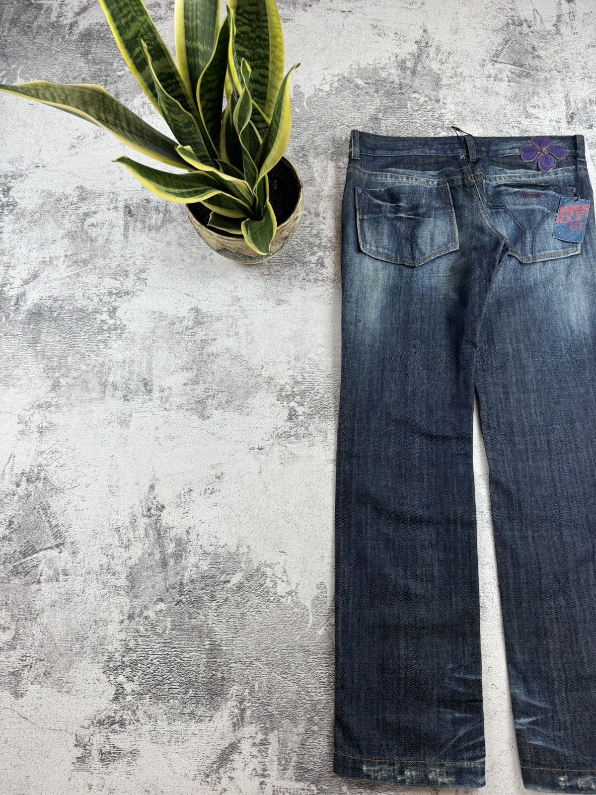 Miss Sixty × Vintage NEW Miss Sixty Karen Rap Hip Hop 00s Y2K Denim Jeans Trousers Size 32" / US 10 / IT 46 - 4 Thumbnail