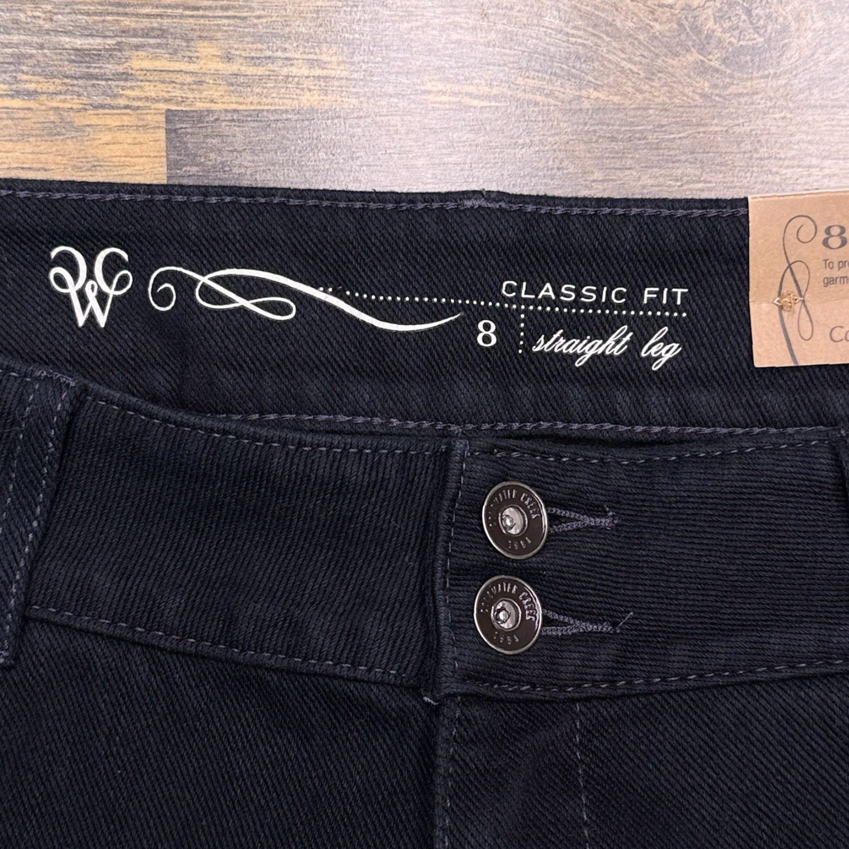 Coldwater Creek Coldwater Creek Jeans Straight Womens 8 Black Mid Rise Stretch Denim 5-Pocket Inseam 31 Fall Winter Spring Summer Vintage No Size 30" / US 8 / IT 44 - 6 Thumbnail