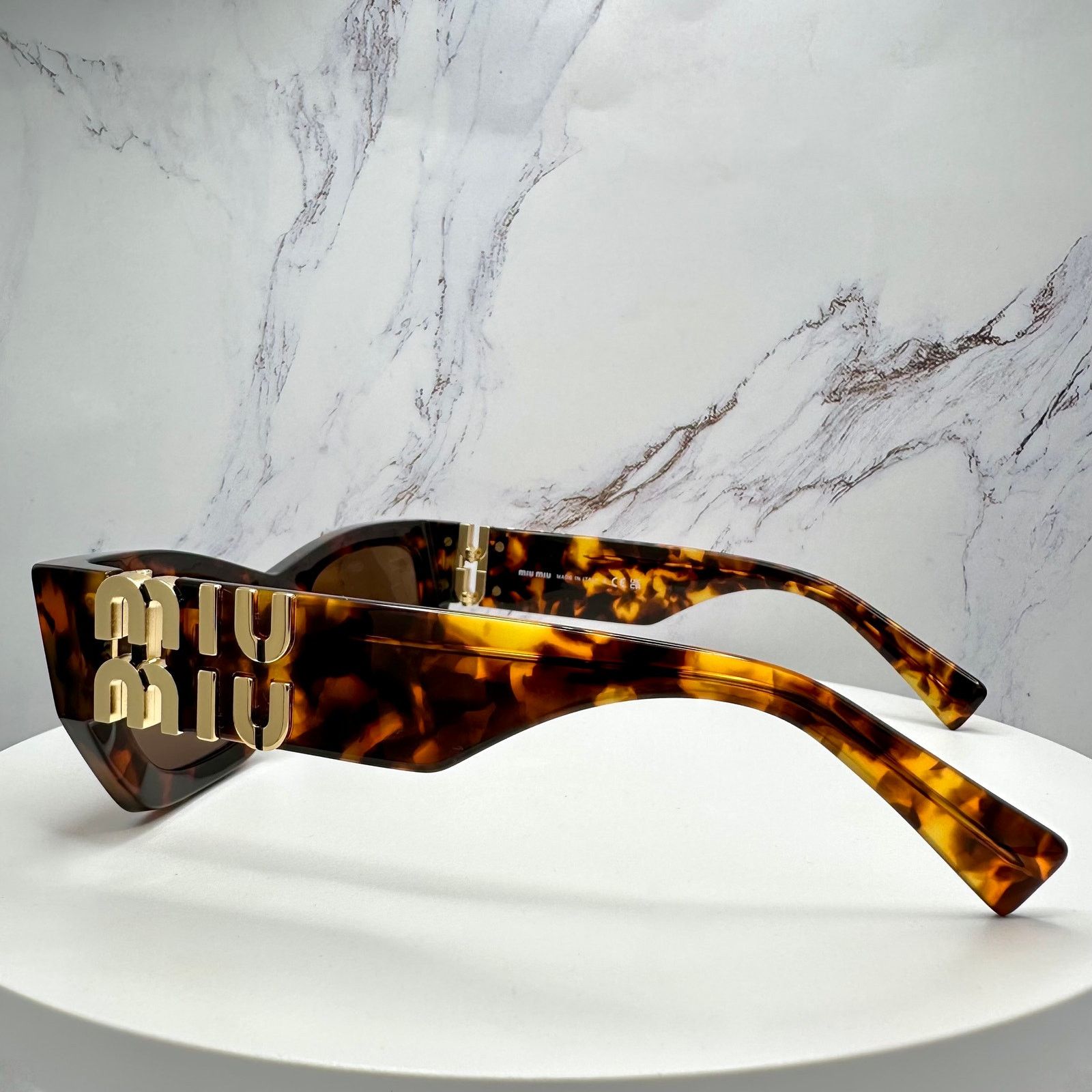 Miu Miu New MIU MIU Sunglasses Runway Glimpse Authentic Brown Square Size ONE SIZE - 14 Thumbnail