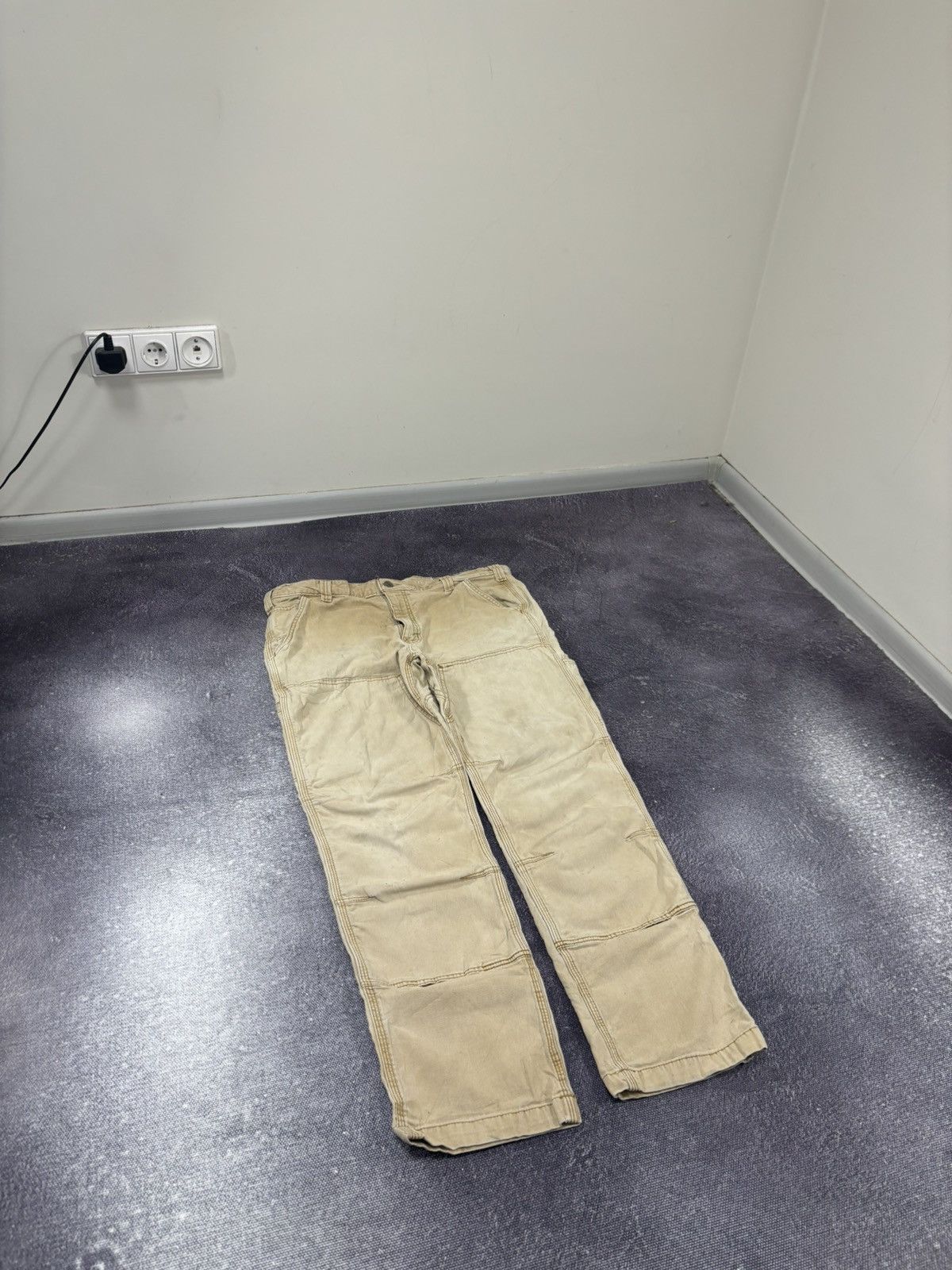 Carhartt Vintage Carhartt Double Knee USA Faded Cream Work Pants Size US 36 / EU 52 - 7 Thumbnail