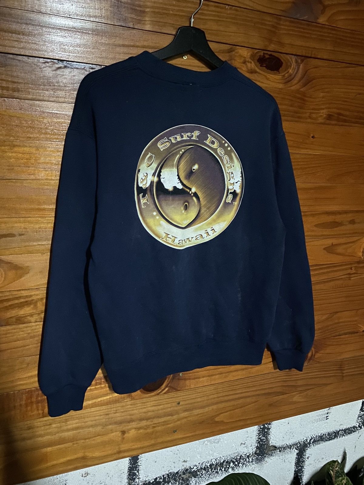 Vintage Vintage T&C Surf Designs Hawaii Sweatshirt – 1990s Navy Blue Size US M / EU 48-50 / 2 - 10 Thumbnail