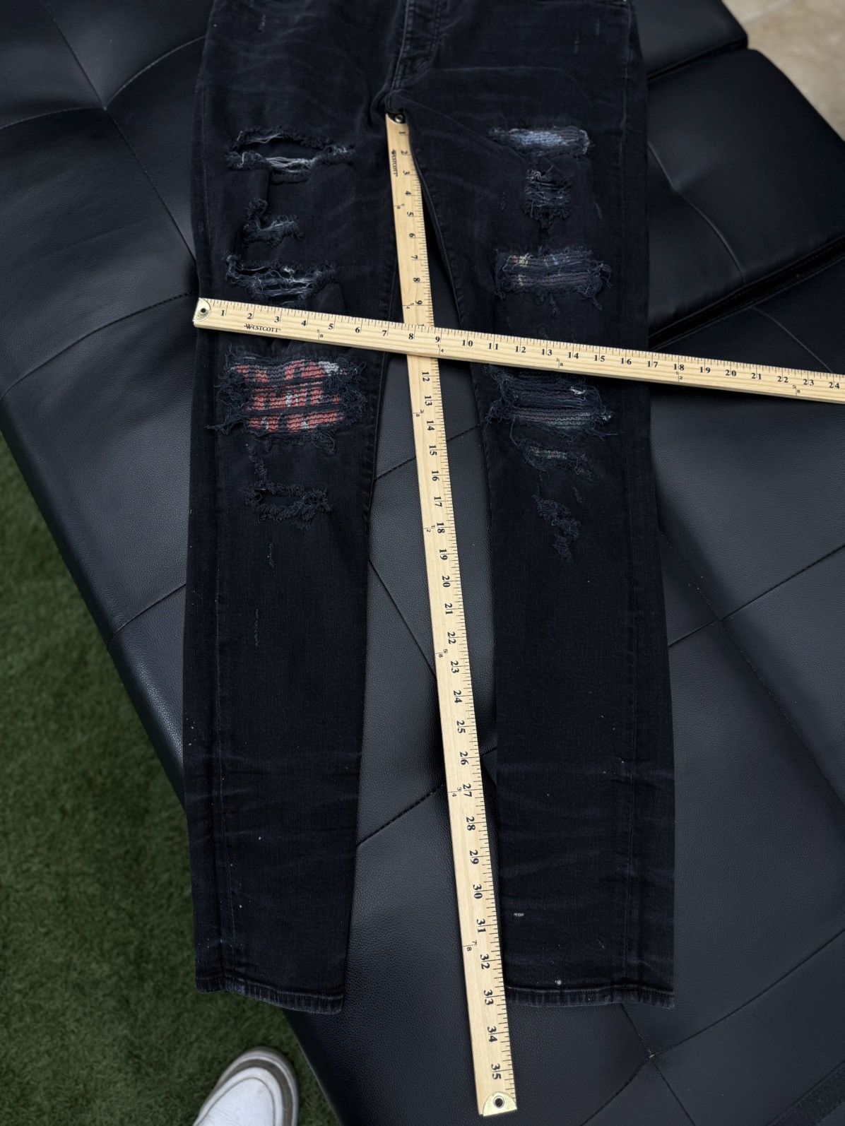 Amiri Amiri Jeans Black Colorful Patch Size 33 🧼 Size US 33 - 14 Thumbnail