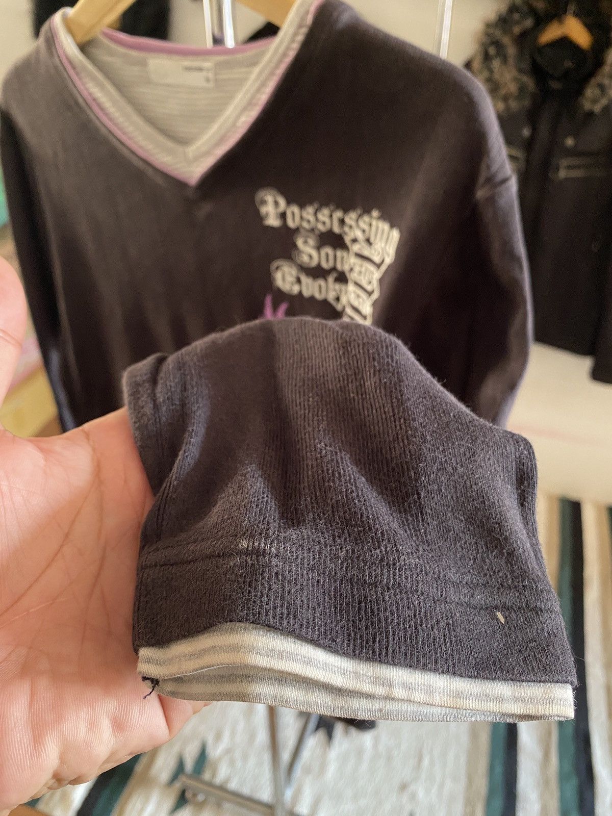 If Six Was Nine Japanese Excuse Poem Double Layer Long Slevee Tee Size US M / EU 48-50 / 2 - 3 Thumbnail