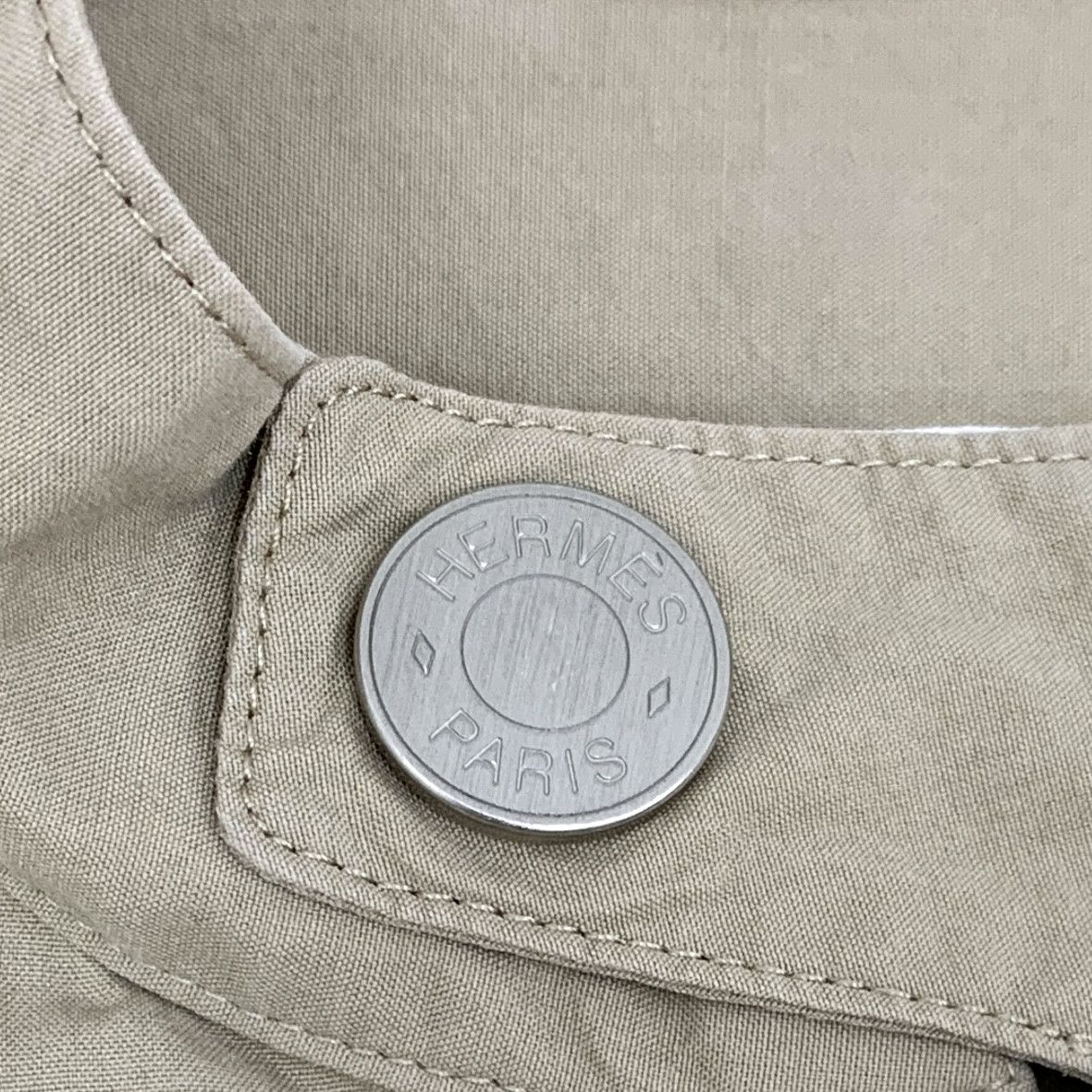 Hermes Hermès Jacket – Khaki Zip Shirt-Style (Size 39) Size XS / US 0-2 / IT 36-38 - 4 Thumbnail