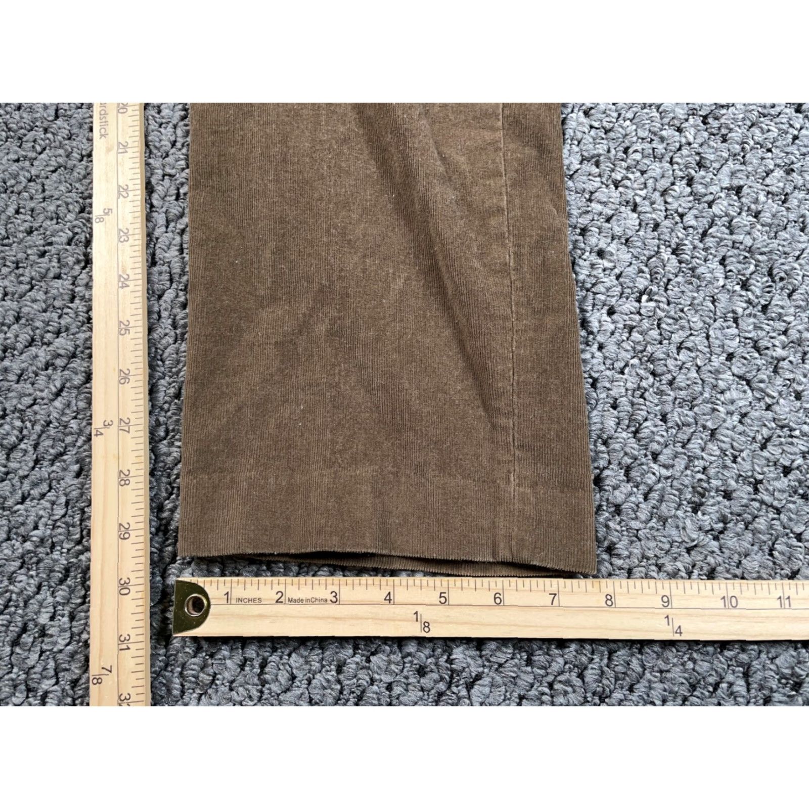 Ralph Lauren Lauren Ralph Lauren Pants Women's 37 x 29.5 (40/32Tag) Brown Stretch Corduroy Size 27" / US 4 / IT 40 - 6 Thumbnail
