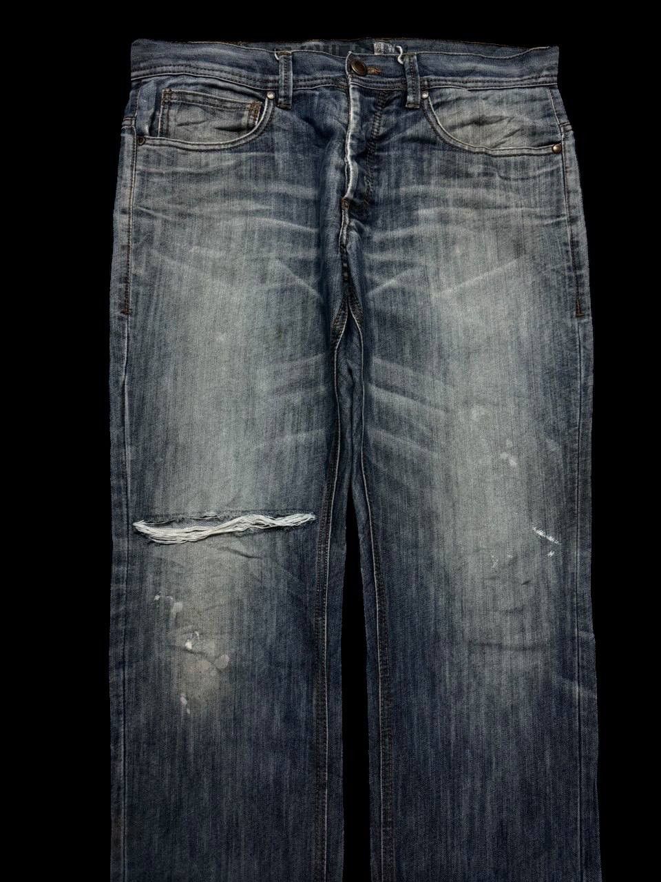 Kapital THRASHED Japanese Jules Denim Regular Faded Distress Ripped Size US 34 / EU 50 - 3 Thumbnail