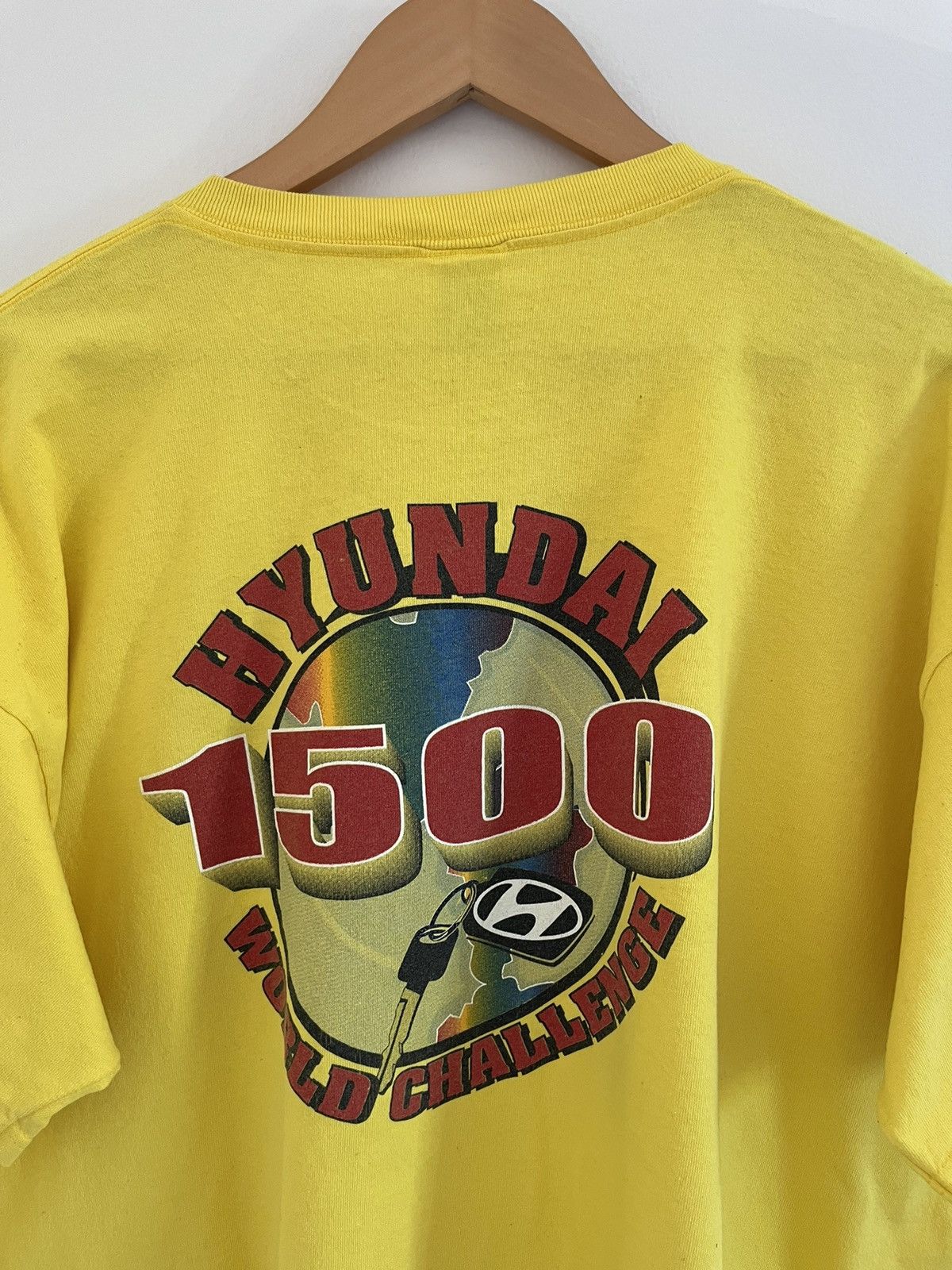 Vintage Vintage 90’s Hyundai 1500 World Challenge T-Shirt Size US XXL / EU 58 / 5 - 14 Thumbnail