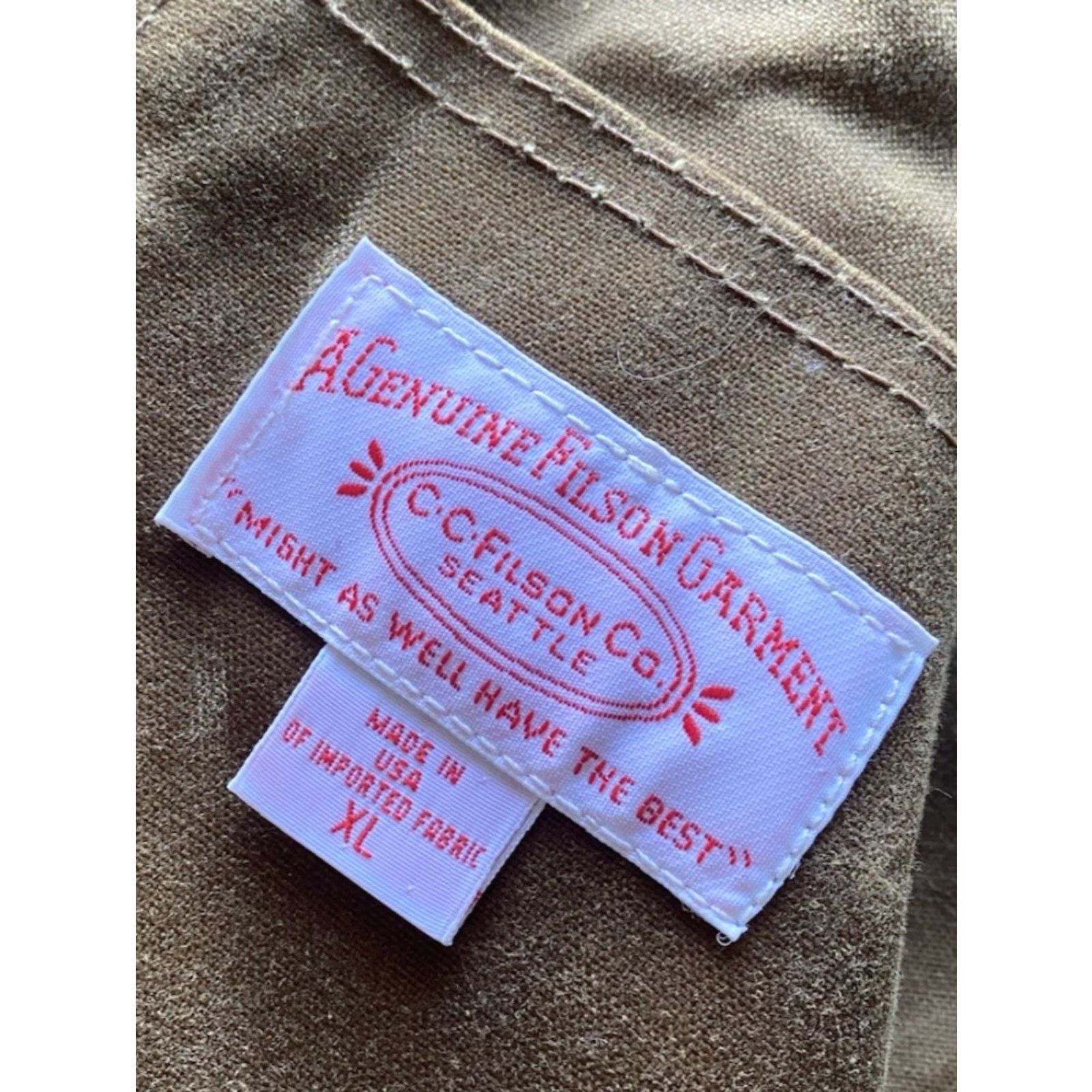 Filson VINTAGE Filson Coat Waxed Unlined Jacket Brown XL Made In USA VTG With Extra Wax Coat Mens XL Brown Waxed Pockets USA Size US XL / EU 56 / 4 - 4 Thumbnail
