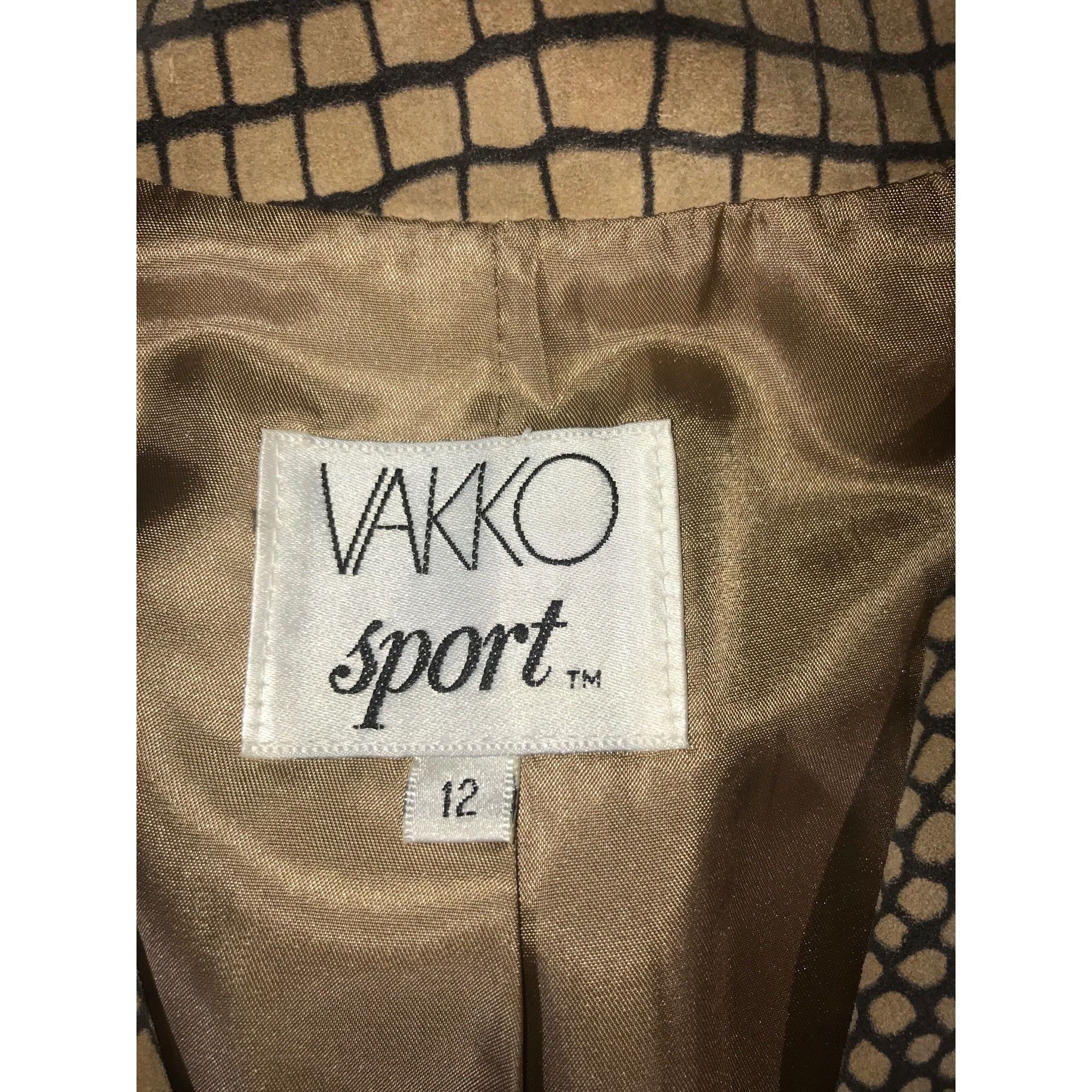 Vintage Vakko Sport Women's Reptile Print Chic Suede Blazer Size XL / US 12-14 / IT 48-50 - 4 Thumbnail