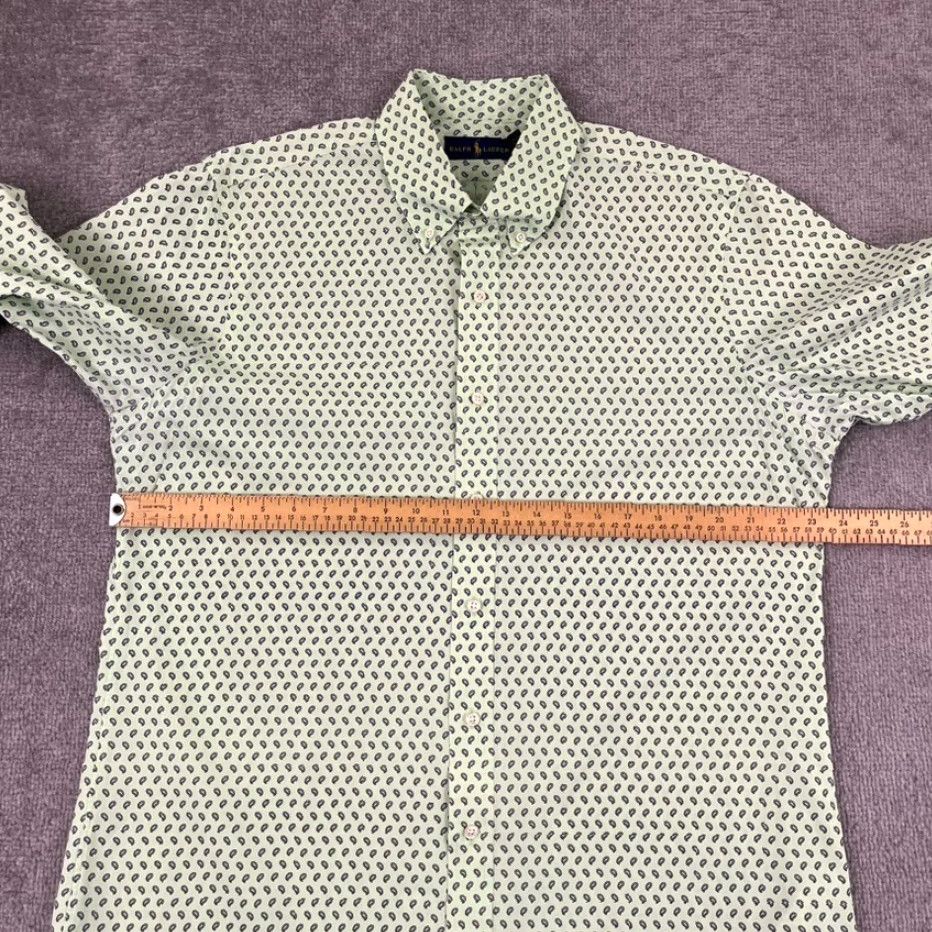 Ralph Lauren RALPH LAUREN Shirt Mens Large Lime Green Blue Paisley Button Down Preppy Retro Size US L / EU 52-54 / 3 - 5 Thumbnail