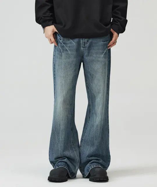 VIBE American street lightning cleanfit wide-leg flared jeans Size US 34 / EU 50 - 1 Thumbnail