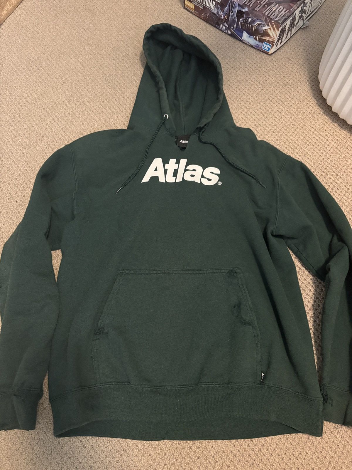 Other Atlas Distressed Green Skater Hoodie Logo Size US M / EU 48-50 / 2 - 1 Thumbnail