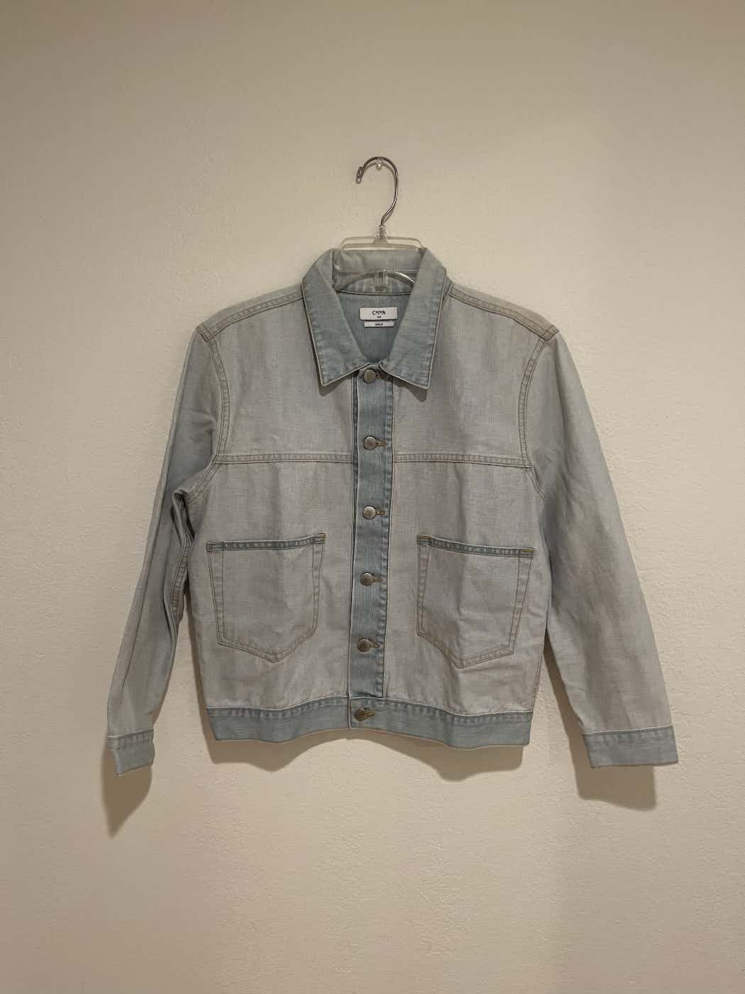 image of Cmmn Swdn Reverse Denim Jacket in Light Blue, Men's (Size Small)