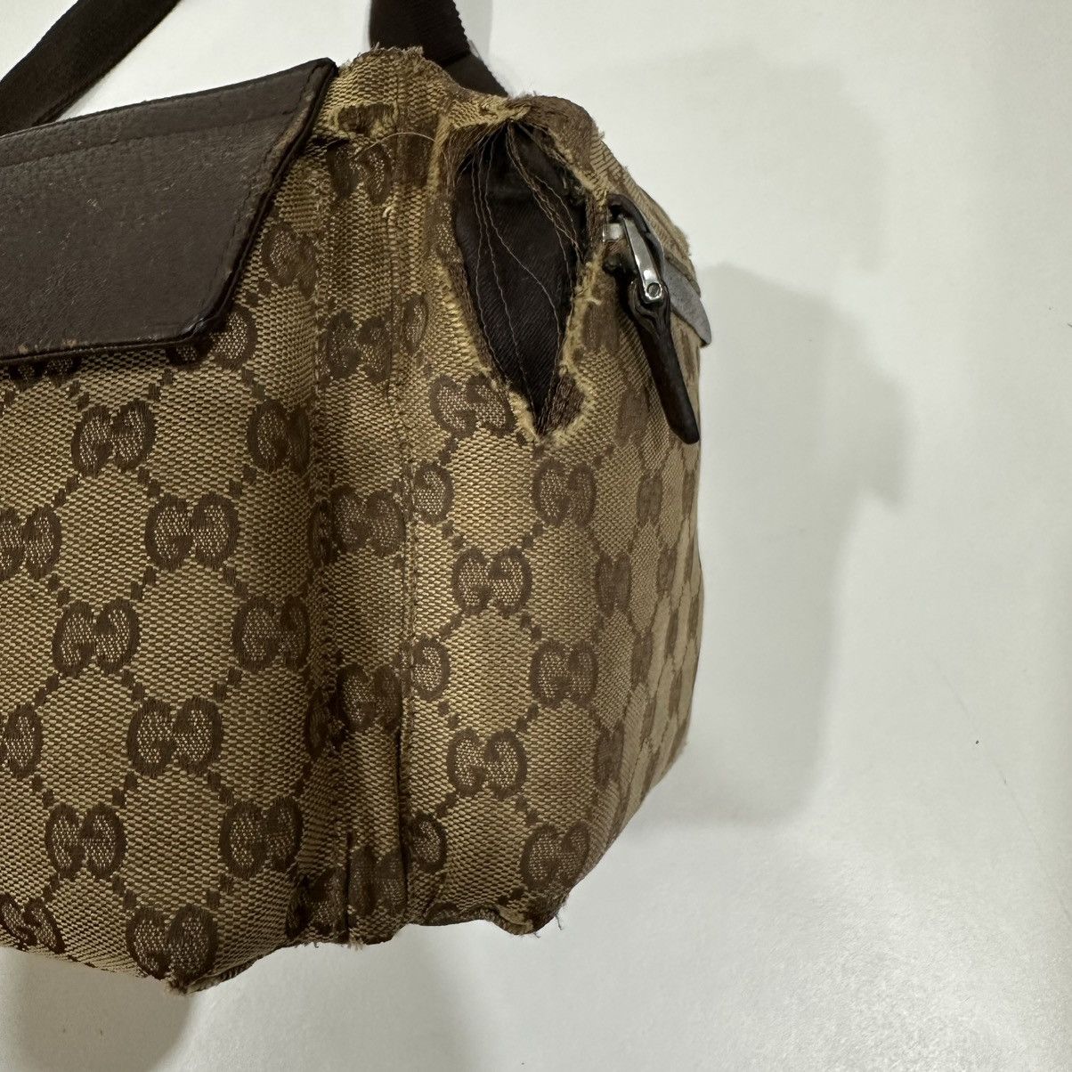 Gucci GUCCI GG CANVAS DOUBLE POCKET WAIST BUMBAG FANNY PACK 28 Size ONE SIZE - 6 Thumbnail
