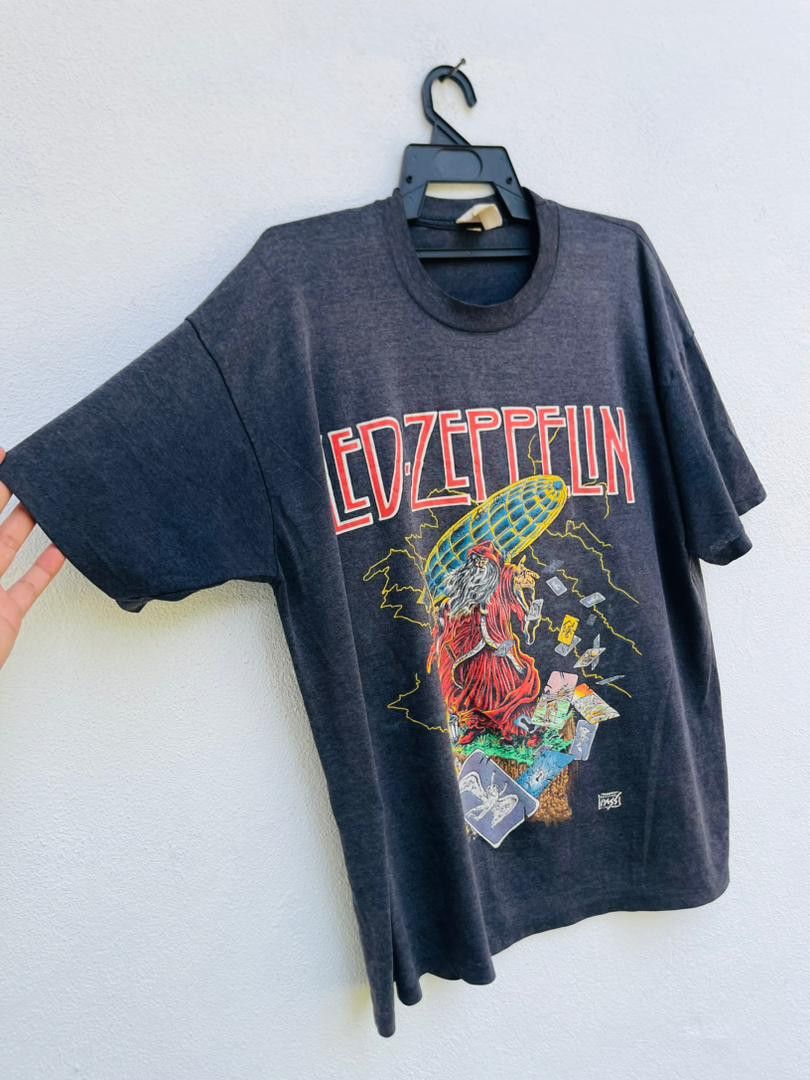 Band Tees Vintage 80s Led Zeppelin You Never See This Shirt Size US XL / EU 56 / 4 - 5 Thumbnail