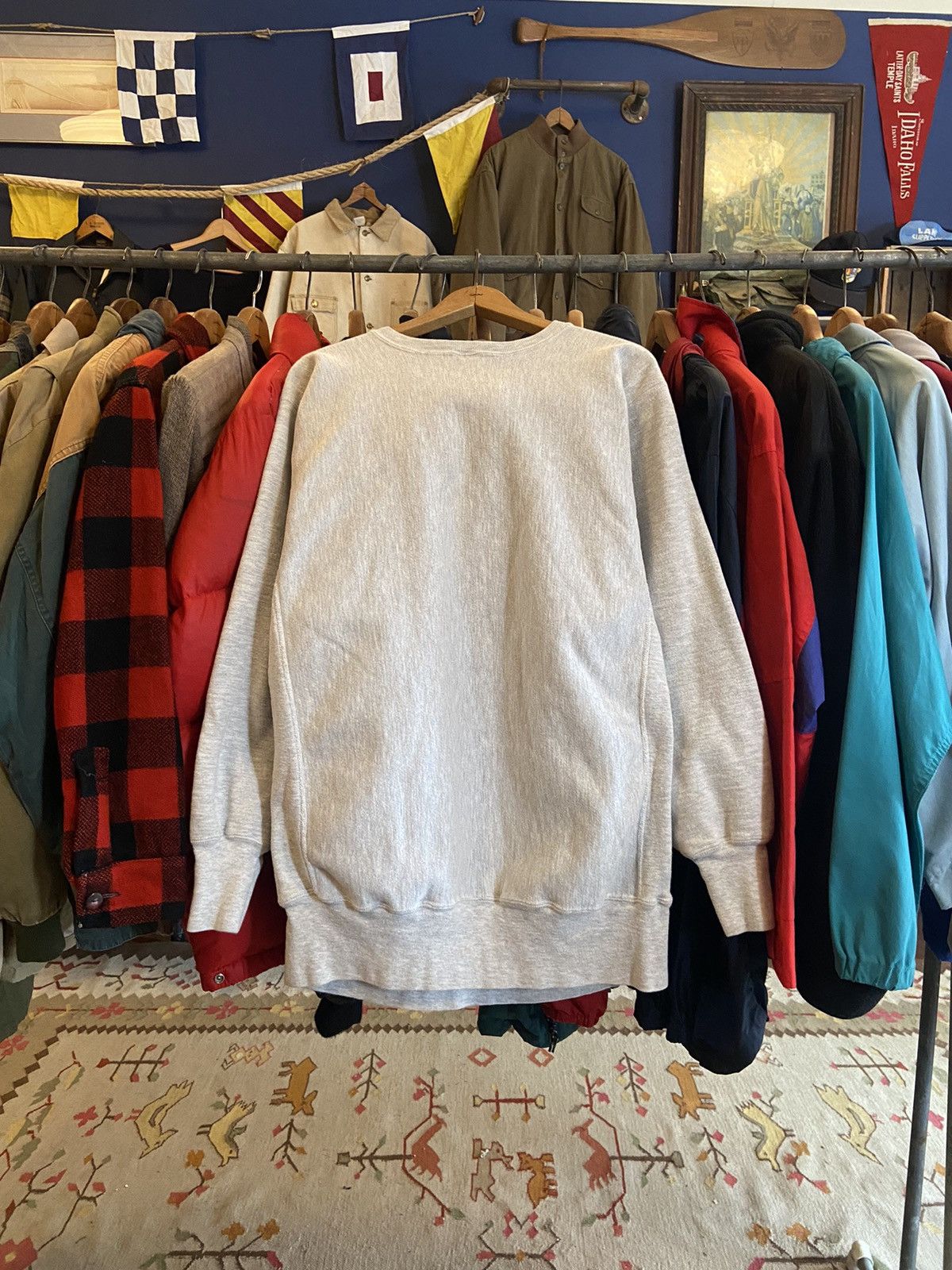 Champion × Vintage Vintage 90s Champion Reverse Weave Blank Crewneck Sweatshirt Size US XXL / EU 58 / 5 - 2 Thumbnail