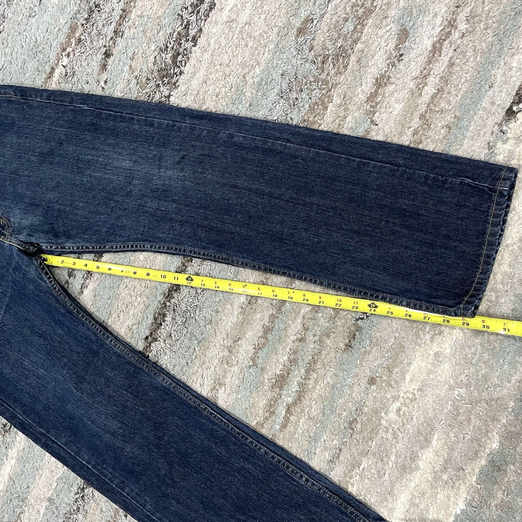Levi's Levi's 505 Jeans Men 36x32 Blue Straight Stretch Dark Wash Workwear Denim Cotton Zip Pockets Regular Inseam 32 Model Levi's 505 Straight Mens Jeans Size US 36 / EU 52 - 7 Thumbnail