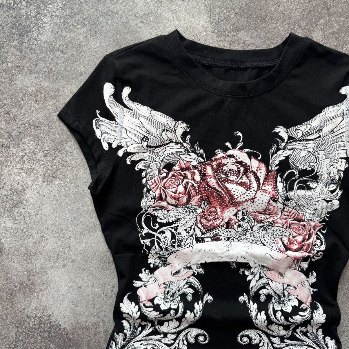 If Six Was Nine Amazing Y2K Super Sexy Gothic Rave T-Shirt Size S / US 4 / IT 40 - 2 Thumbnail