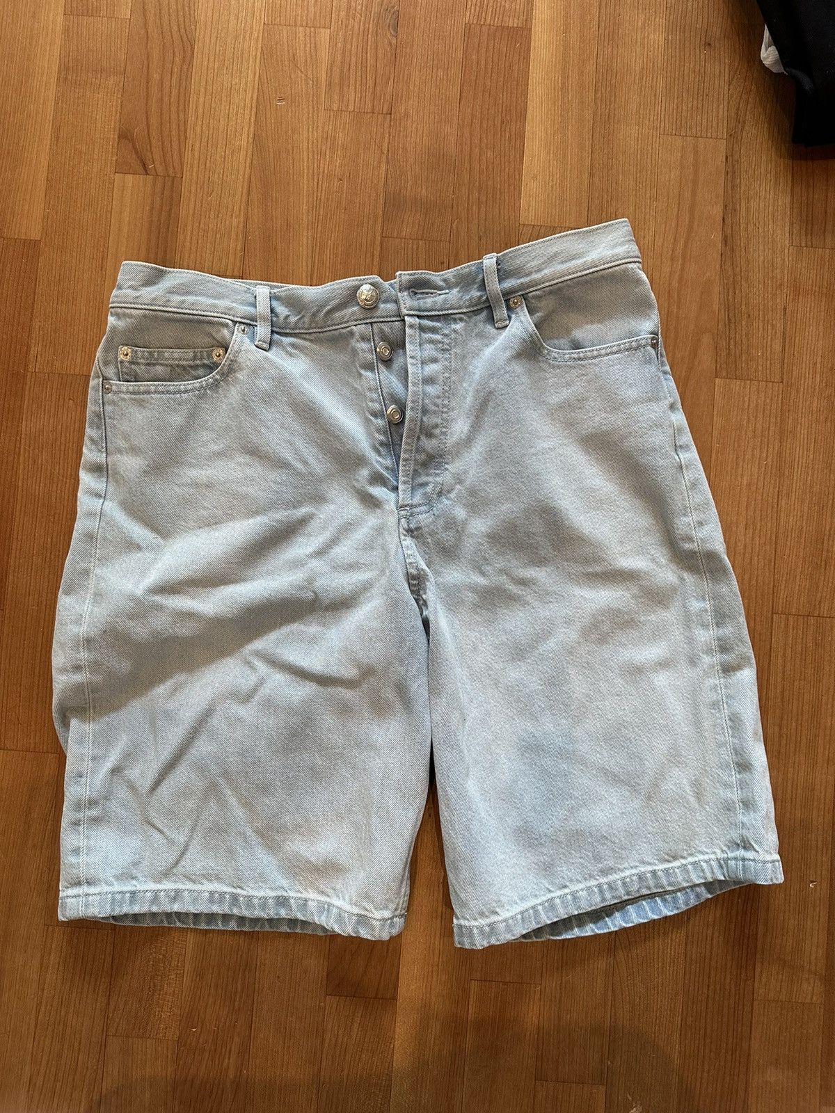 image of A P C Jean Shorts in Stone Wash, Men's (Size 31)