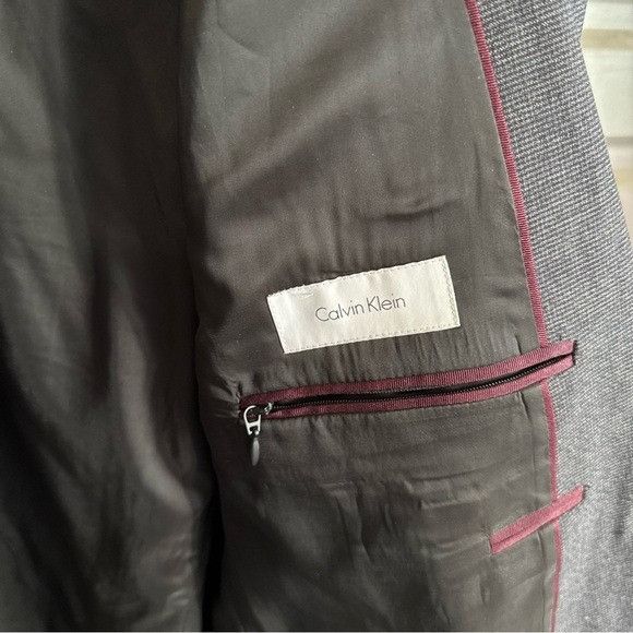 Calvin Klein Calvin Klein Charcoal Blazer Sz Large L Size 40R - 3 Thumbnail