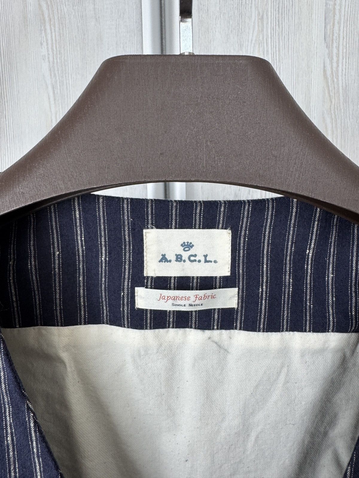 Japanese Brand A.B.C.L Garments blue pinstripes linen cotton vest waistcoat Size US XL / EU 56 / 4 - 6 Thumbnail