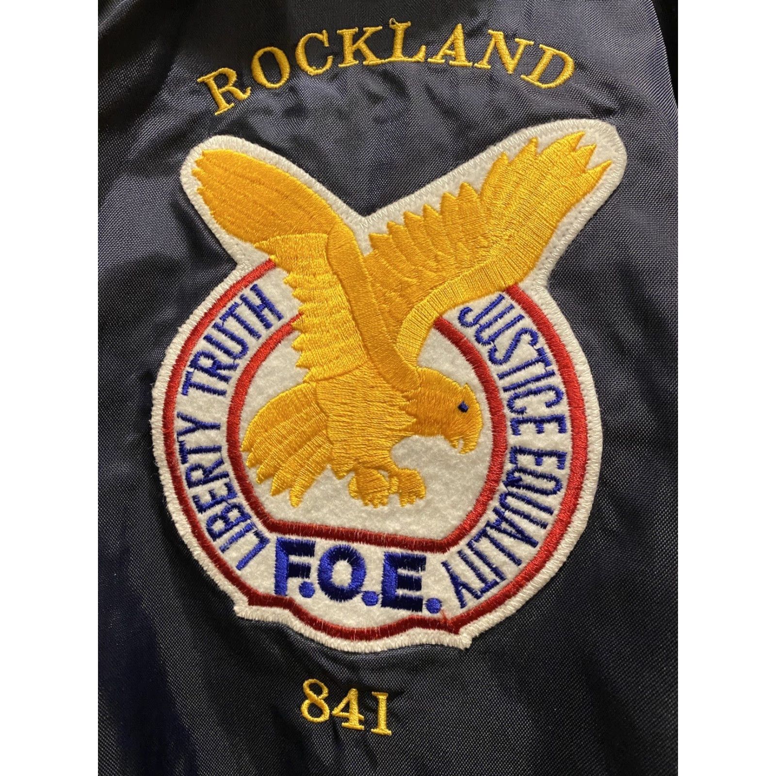 Vintage VINTAGE Game Jacket Rockland #841 F.O.E. Blue Snap XL Coach Jacket Windbreaker Workwear Mens L Blue Snap Size US L / EU 52-54 / 3 - 6 Thumbnail