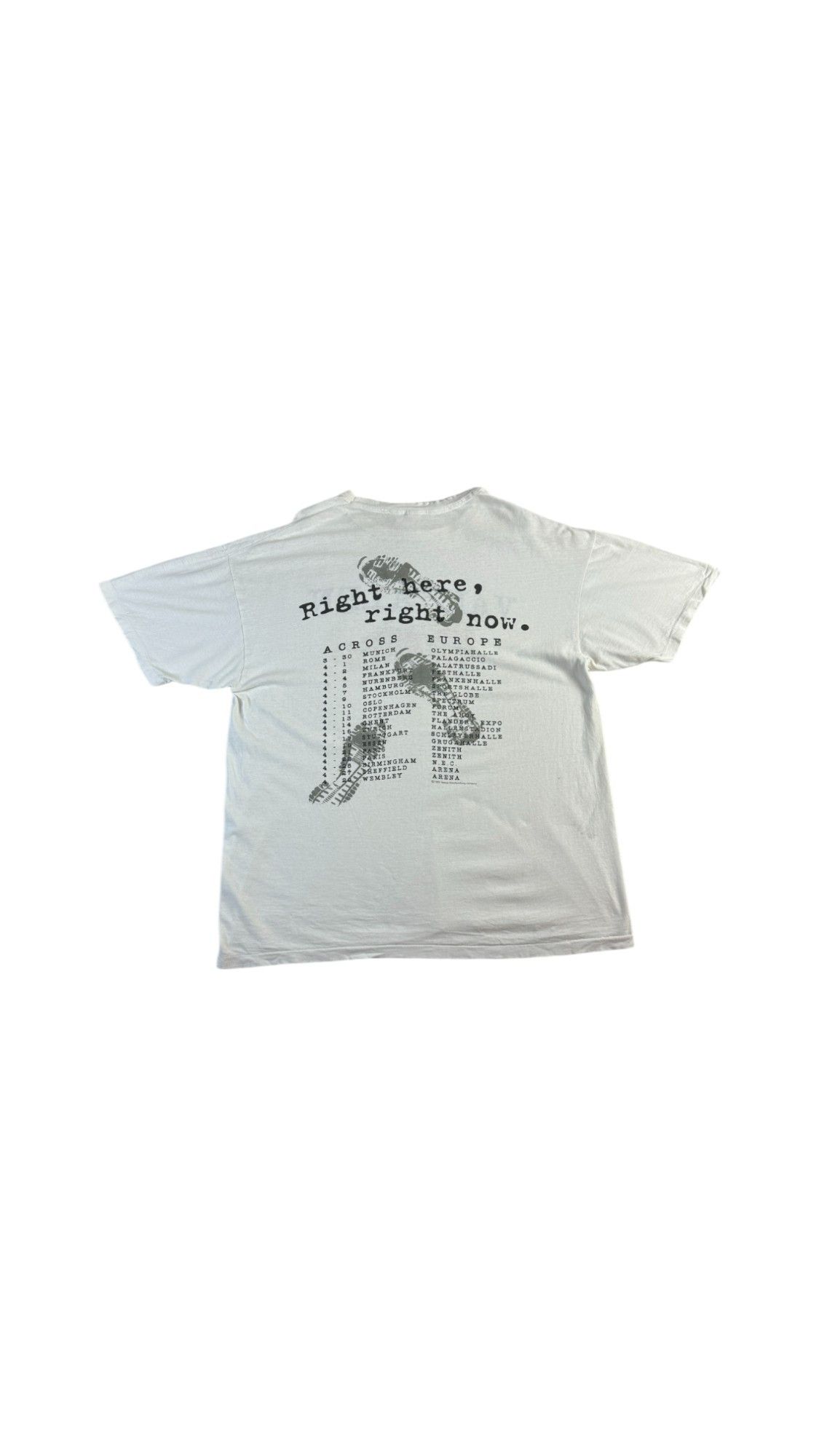 Hanes Rare Van Halen 1993 Tour Shirt Right here right now Size US XL / EU 56 / 4 - 2 Thumbnail