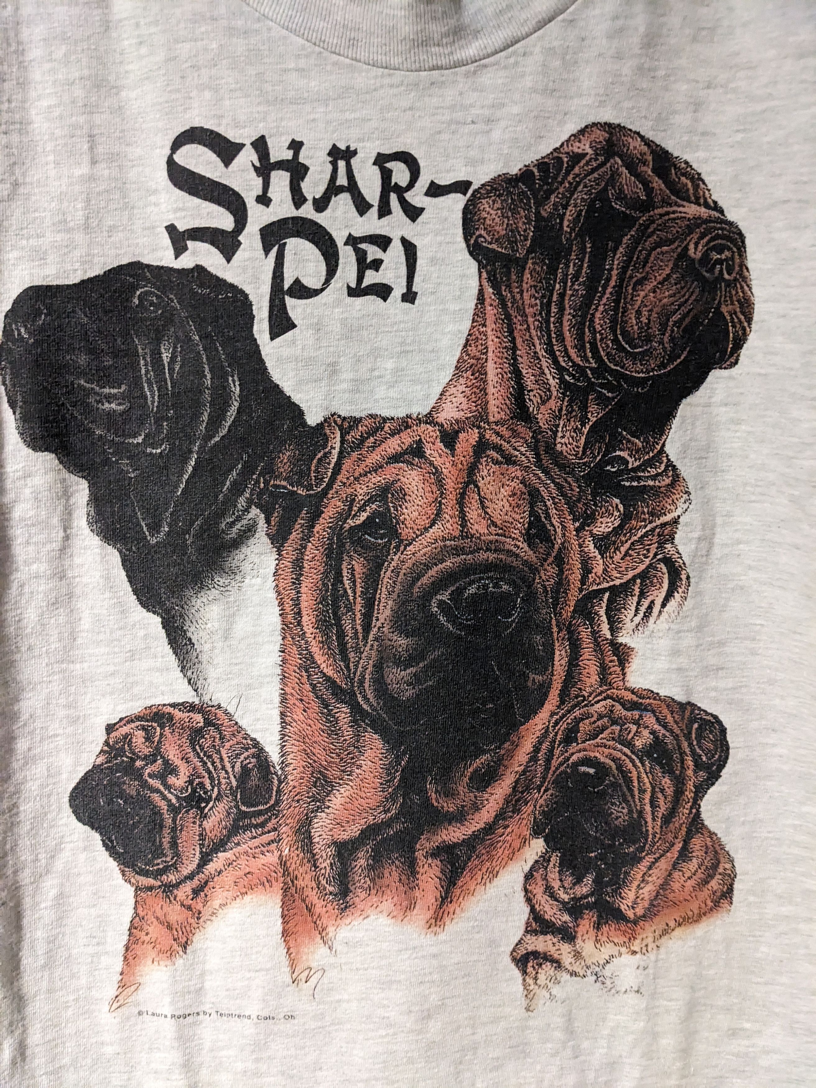 Vintage Vintage Y2K Shar Pei Dog Animal Nature Cute Paw T-Shirt Size US XL / EU 56 / 4 - 2 Thumbnail