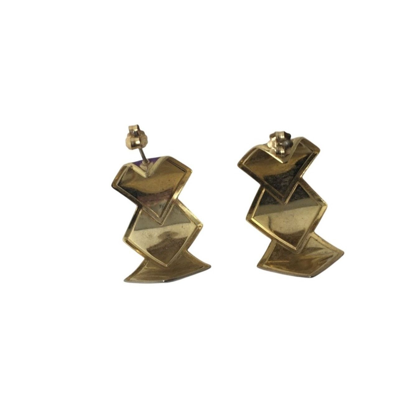 Other Vintage Women's Gold Tone Earrings (Blue, Pink, Purple) Size ONE SIZE - 3 Thumbnail