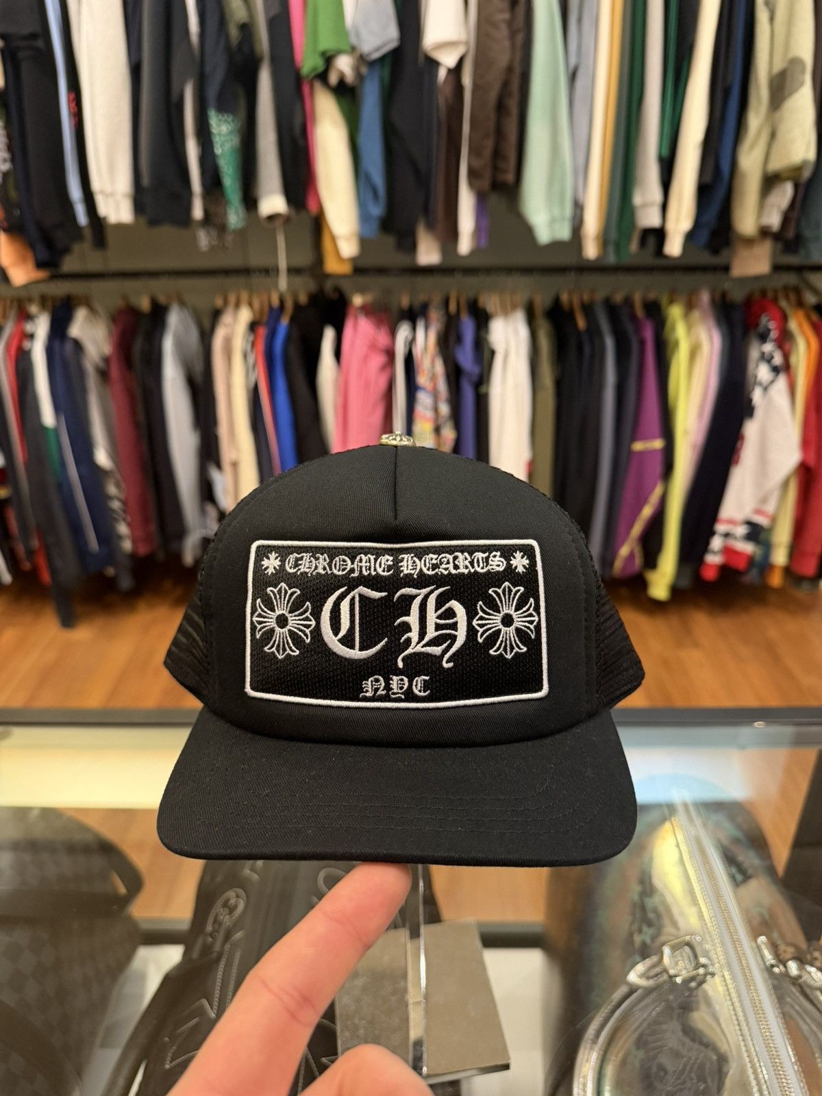 Chrome Hearts Chrome Hearts NYC Patch Trucker Hat Size ONE SIZE - 1 Thumbnail