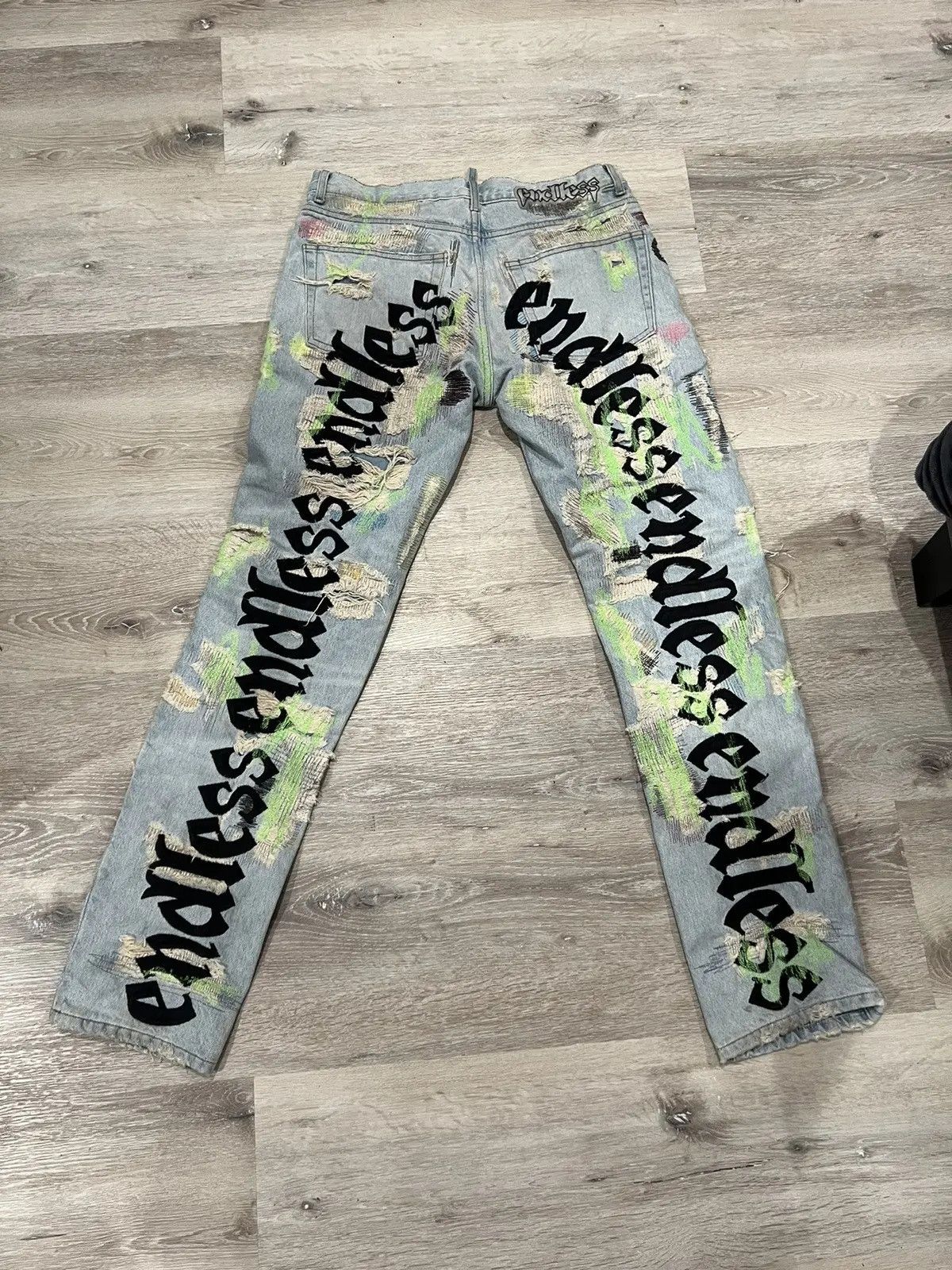 Endless Endless Denim Leather Pants | Grailed