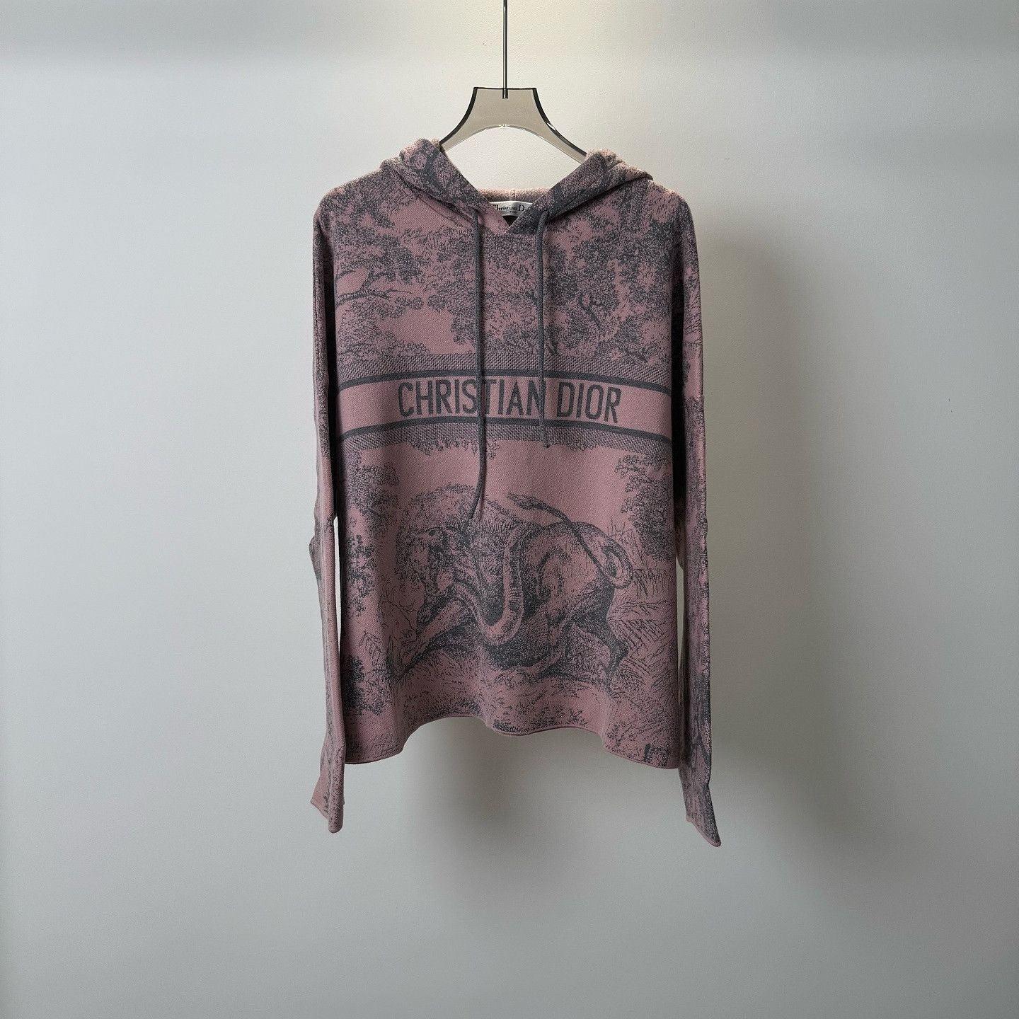 Dior Christian Dior Toile de Jouy Cashmere Hoodie Size S Size S / US 4 / IT 40 - 1 Thumbnail