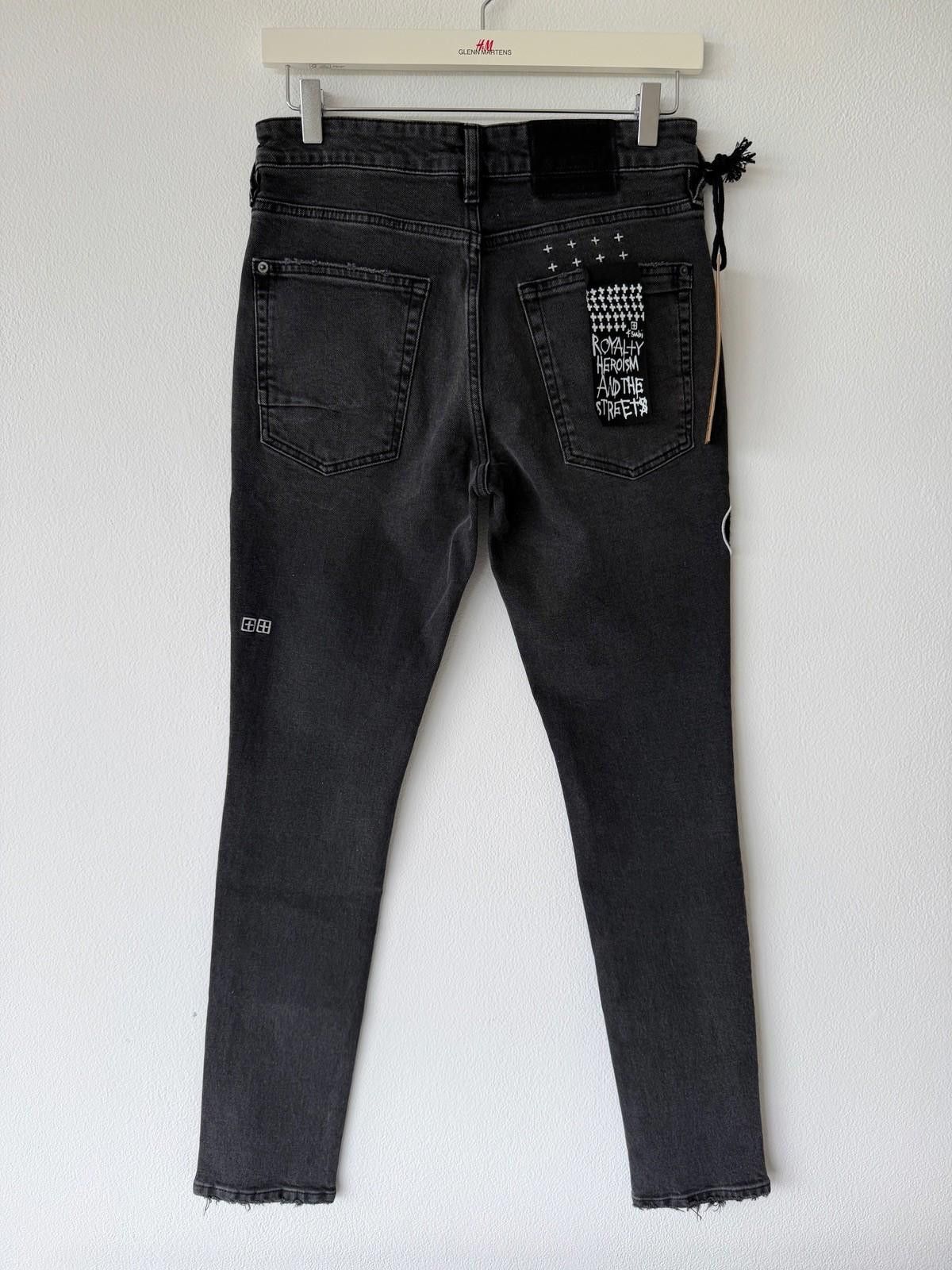 Ksubi new Ksubi mens jeans van winkle roadhouse black patched 32 Size US 32 / EU 48 - 5 Thumbnail
